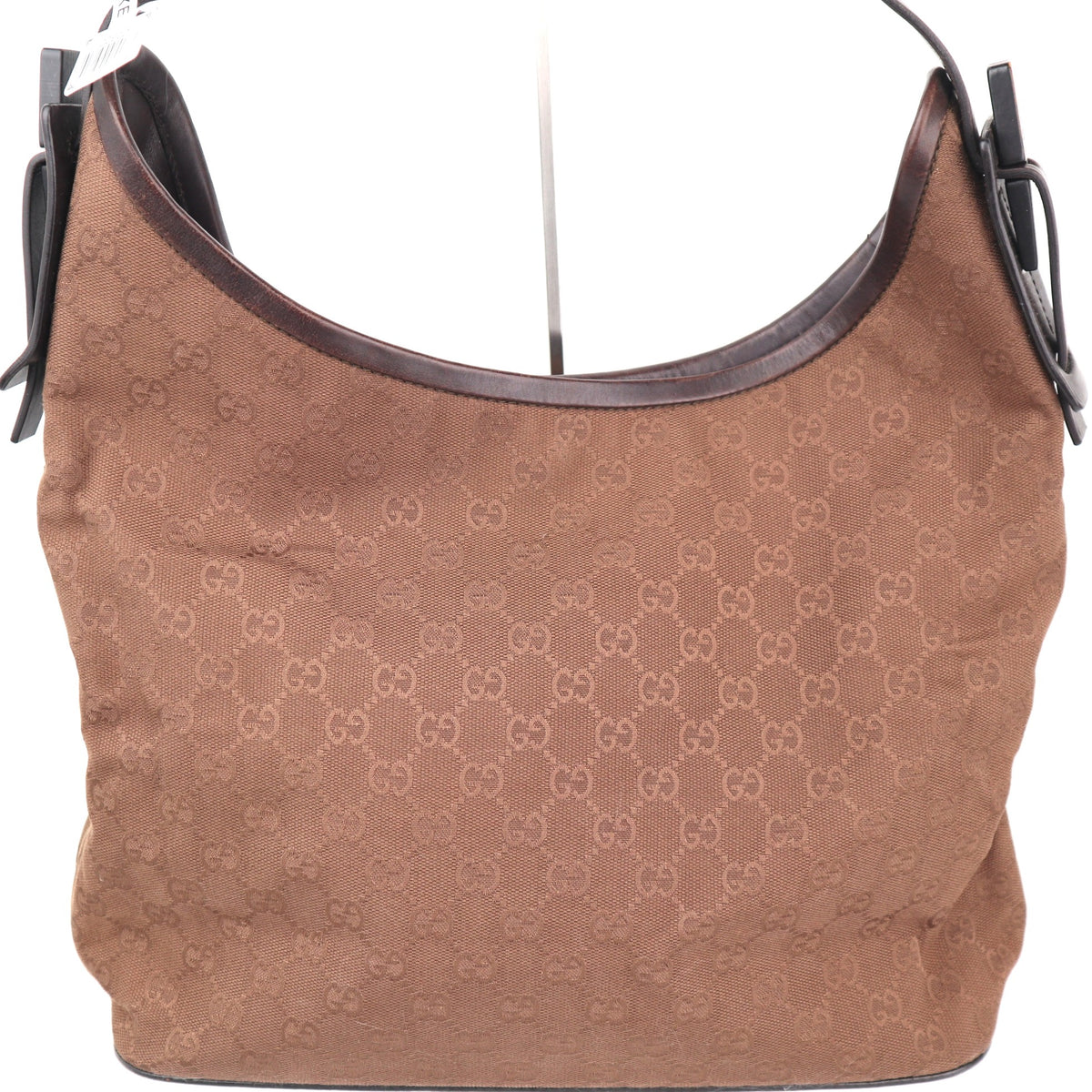 C2320 Gucci Shoulder Bag Vintage Monogram GG Hobo / Jackie | Pre-Owned Very Good Brown GG Monogram, Monogram Canvas