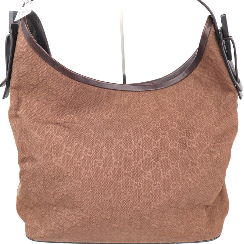 C2320 Gucci Shoulder Bag Vintage Monogram GG Hobo / Jackie | Pre-Owned Very Good Brown GG Monogram, Monogram Canvas
