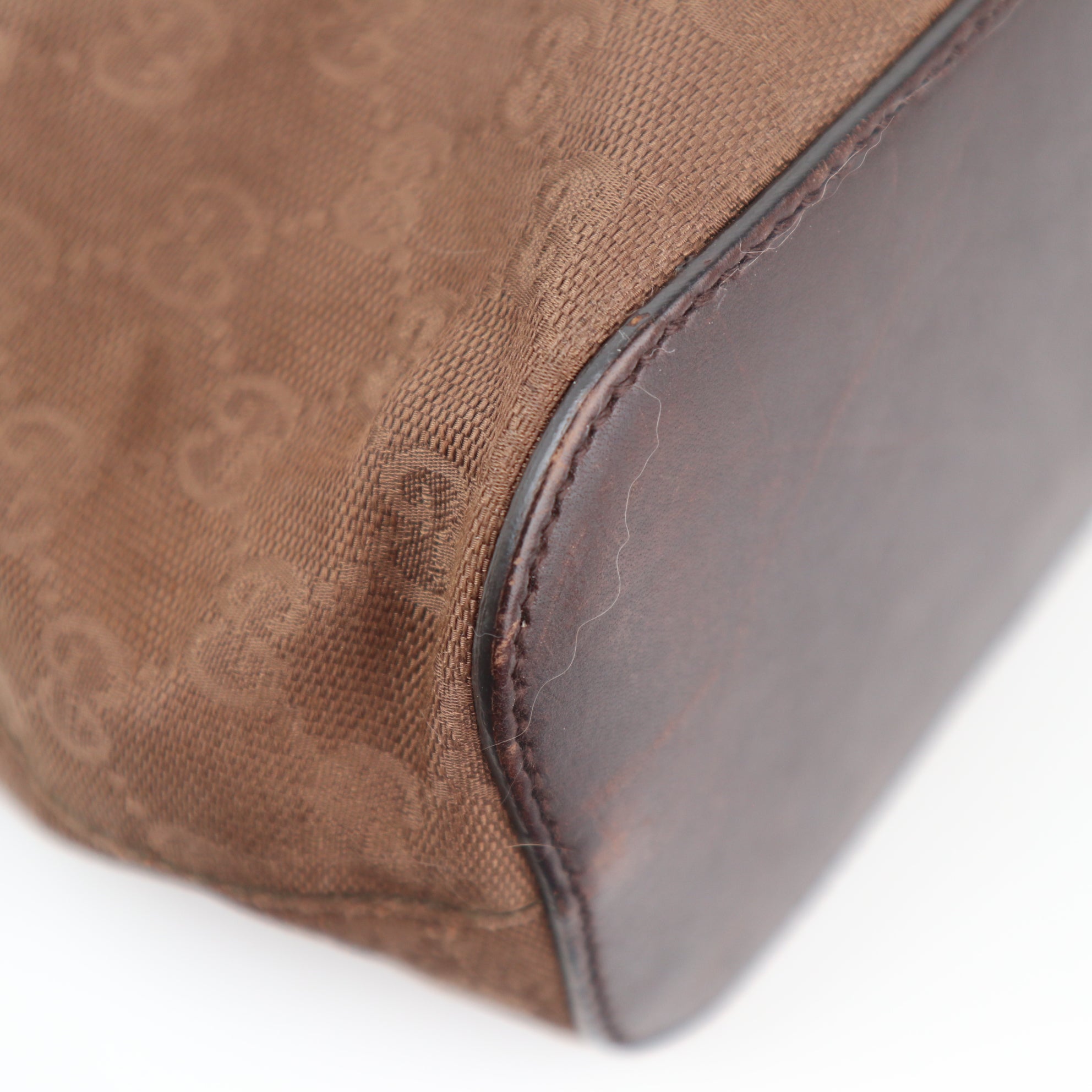 C2320 Gucci Shoulder Bag Vintage Monogram GG Hobo / Jackie | Pre-Owned Very Good Brown GG Monogram, Monogram Canvas