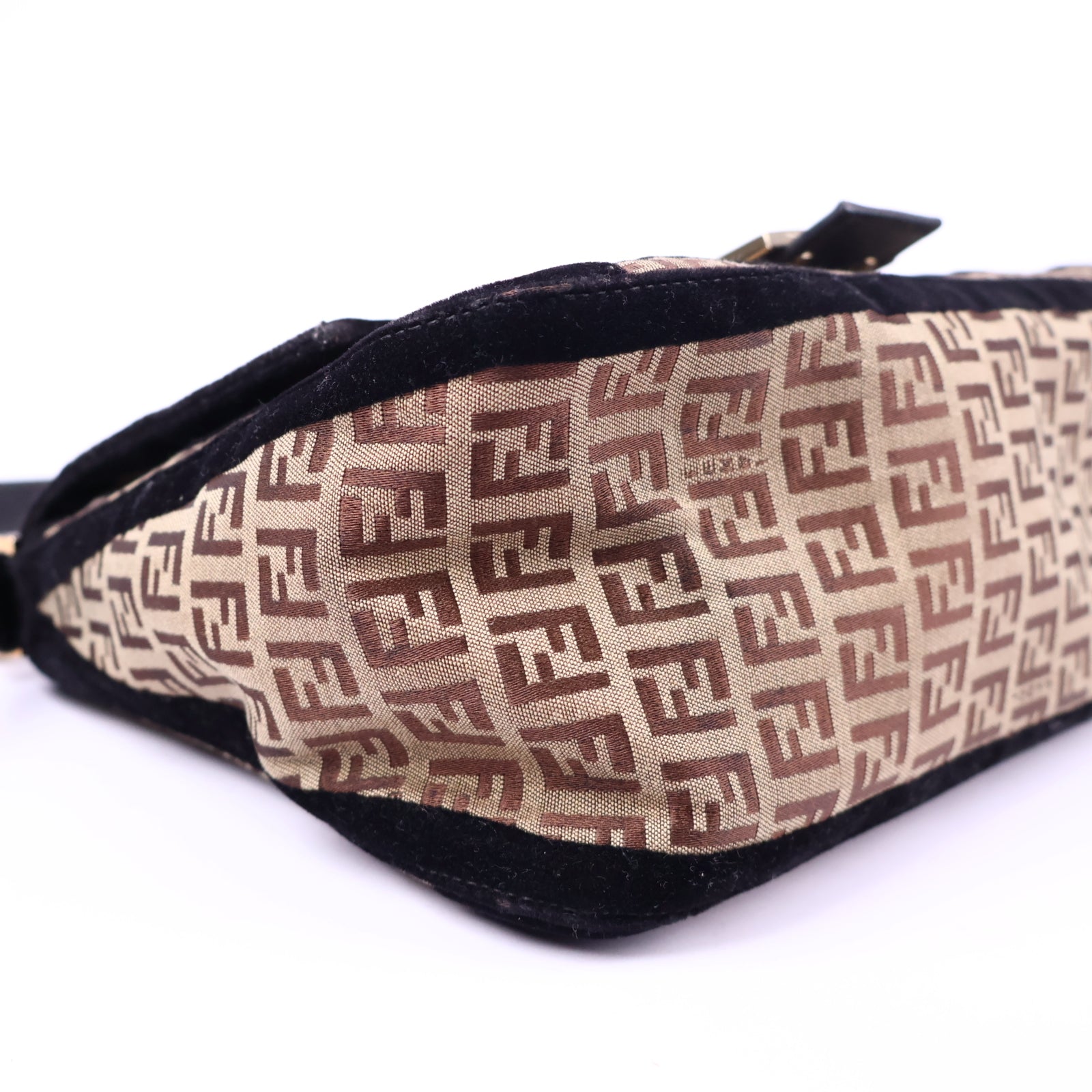 Fendi Velvet Zucchino Canvas Mamma Baguette Top Handle Bag J2151 | Pre-Owned Like New Canvas
