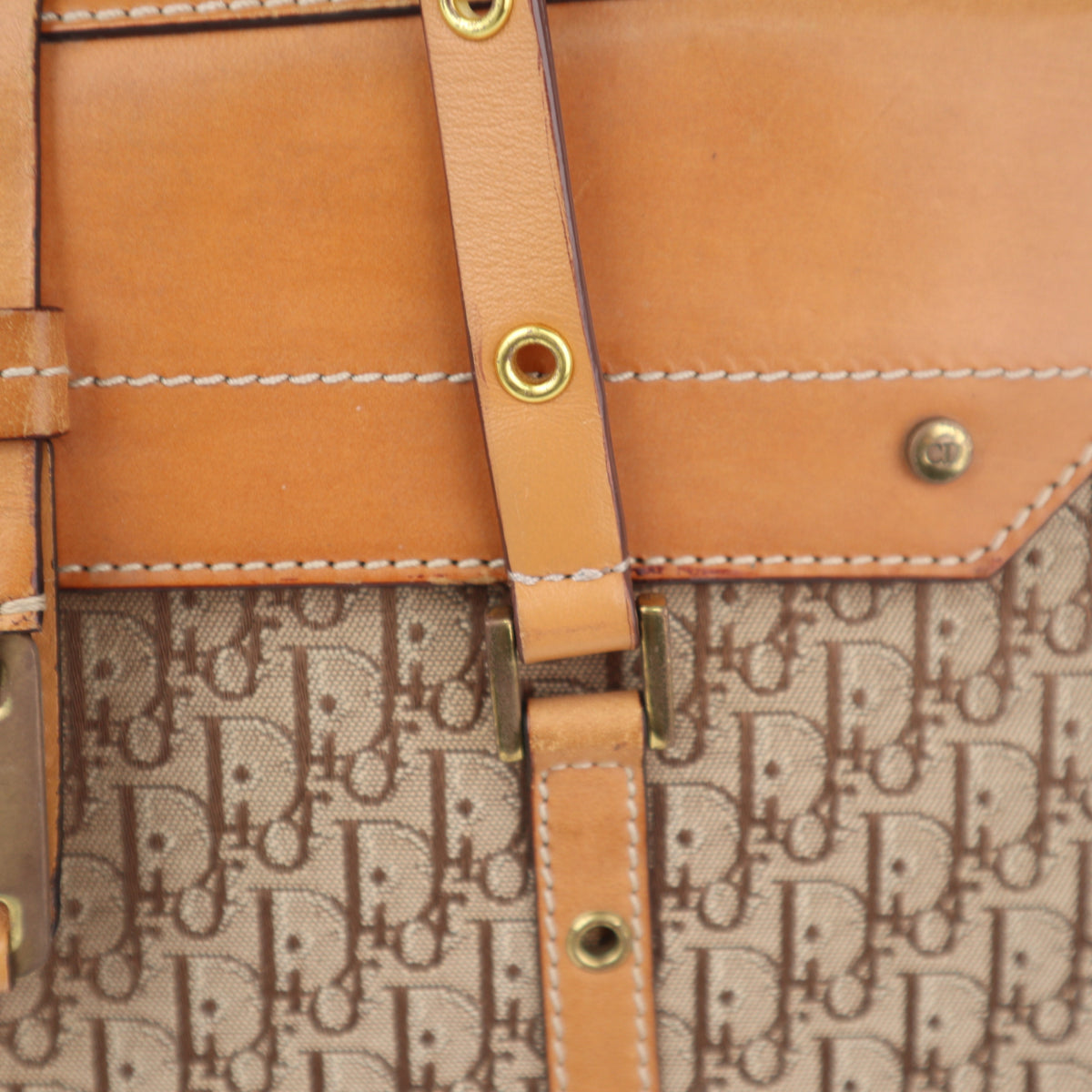 C2324 Christian Dior Shoulder Bag Diorissimo Street Chic Vintage | Pre-Owned Very Good Diorissimo Canvas / Leather