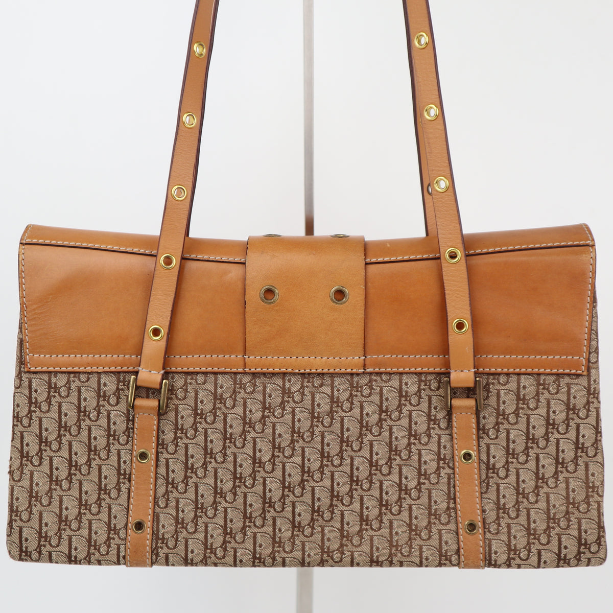 C2324 Christian Dior Shoulder Bag Diorissimo Street Chic Vintage | Pre-Owned Very Good Diorissimo Canvas / Leather