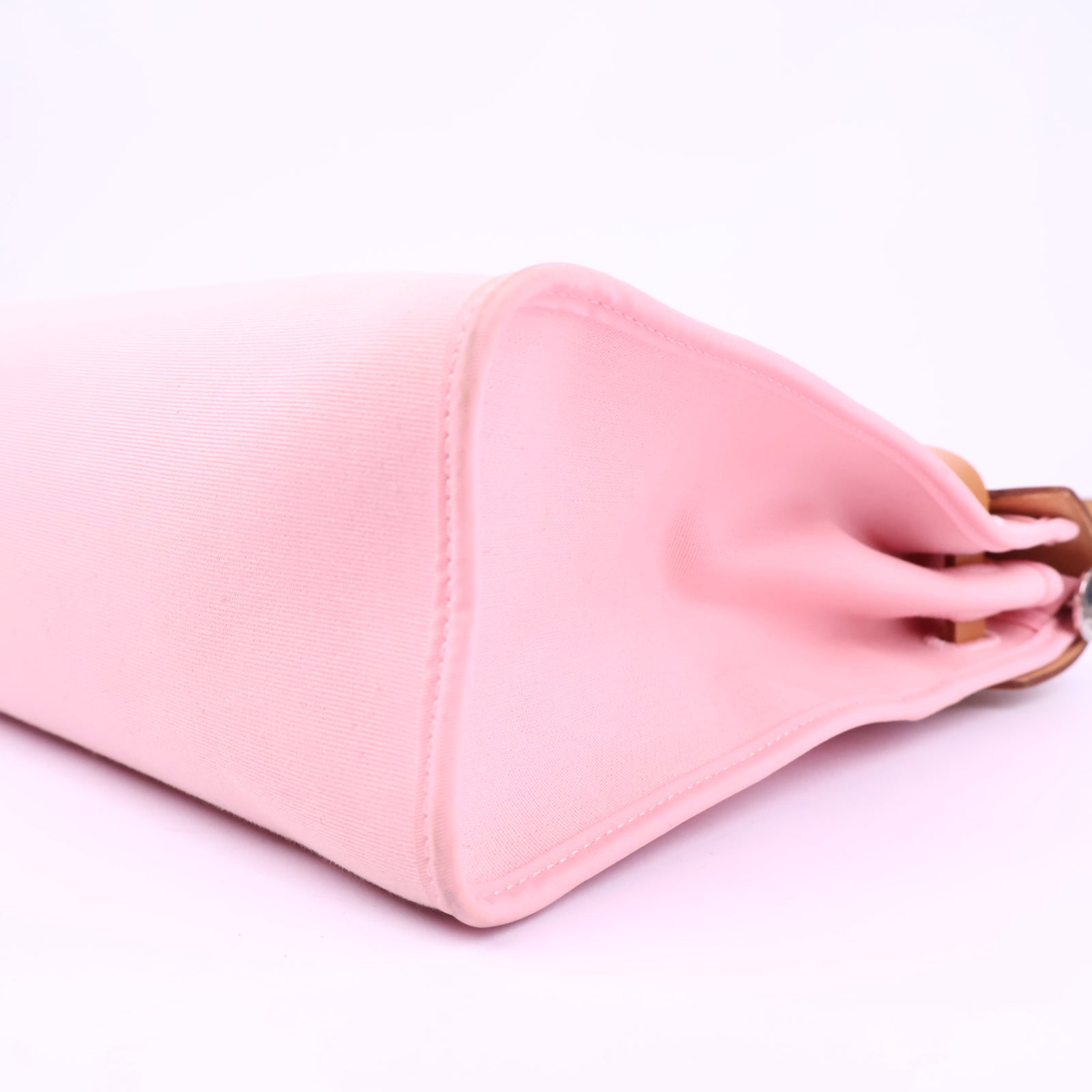 Hermes Herbag Zip Leather and Toile 31 Pink Shoulder Bag J3244 | Pre-Owned Like New Pink Leather