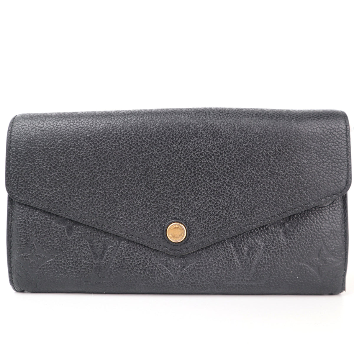 C2327 Louis Vuitton Wallet Monogram Empreinte Leather Sarah Wallet | Pre-Owned Very Good Brown Monogram Canvas, Leather
