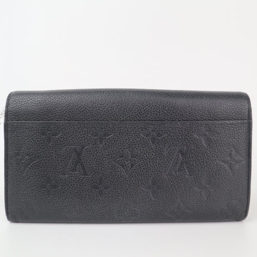 C2327 Louis Vuitton Wallet Monogram Empreinte Leather Sarah Wallet | Pre-Owned Very Good Brown Monogram Canvas, Leather