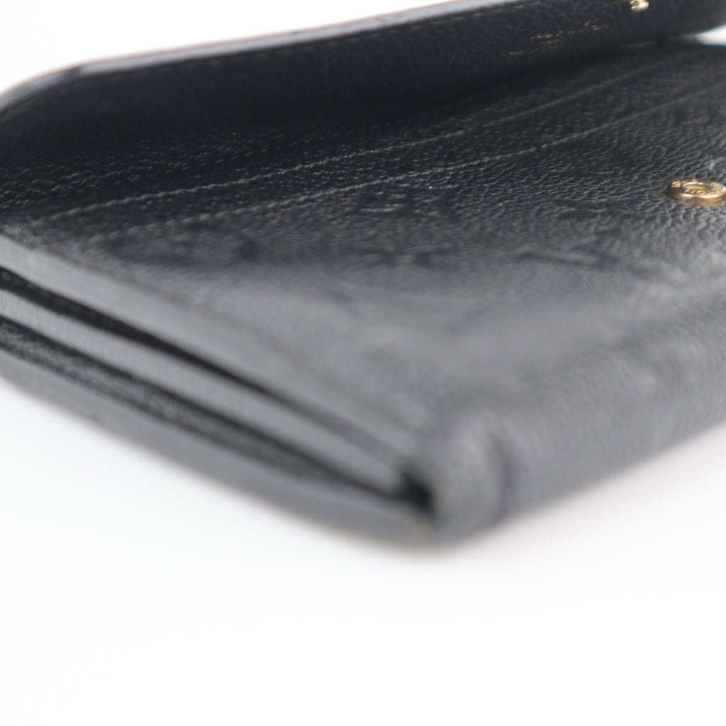 C2327 Louis Vuitton Wallet Monogram Empreinte Leather Sarah Wallet | Pre-Owned Very Good Brown Monogram Canvas, Leather
