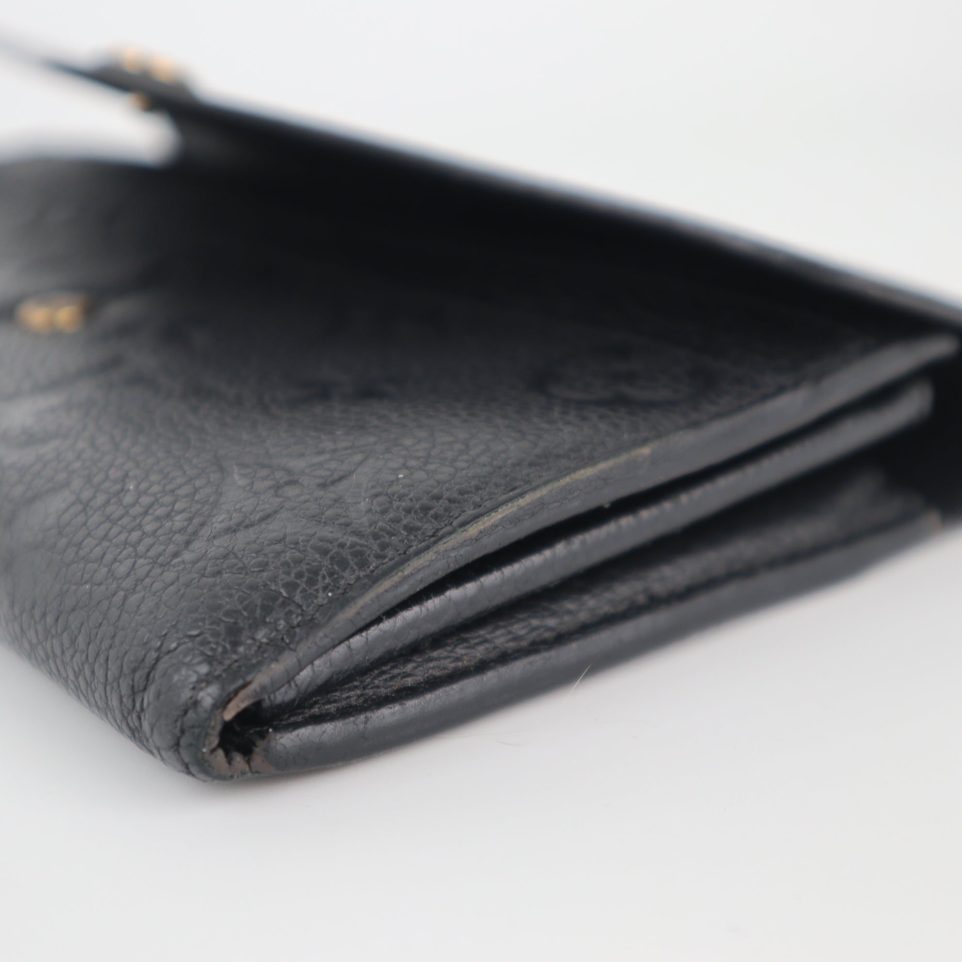 C2327 Louis Vuitton Wallet Monogram Empreinte Leather Sarah Wallet | Pre-Owned Very Good Brown Monogram Canvas, Leather