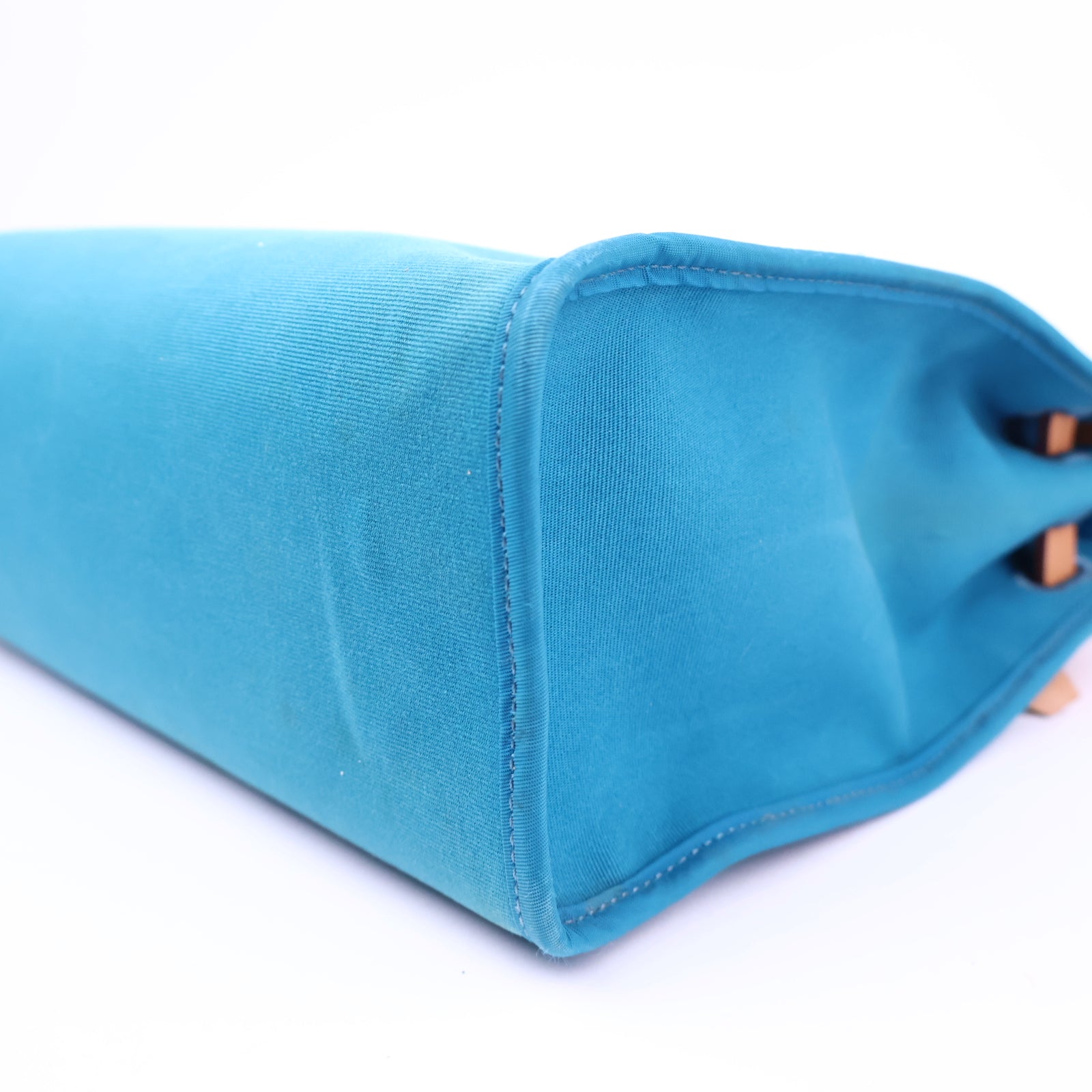 Hermes Herbag Zip Leather and Toile 31 Blue Shoulder Bag J3248 | Pre-Owned Like New Blue Leather