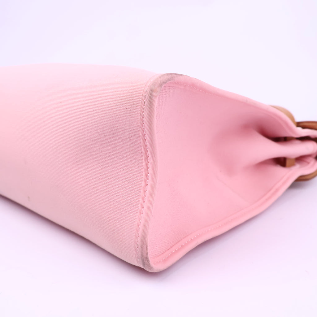 Hermes Herbag Zip Leather and Toile 31 Pink Shoulder Bag J3330 | Pre-Owned Like New Pink Leather