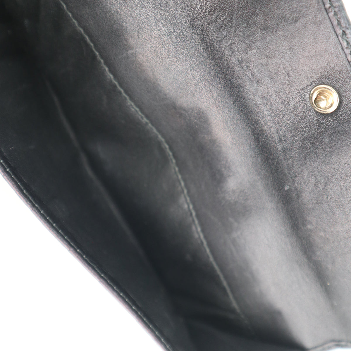 C2331 Gucci Wallet Black Guccissima Leather Long Wallet | Pre-Owned Good Black GG Monogram Leather