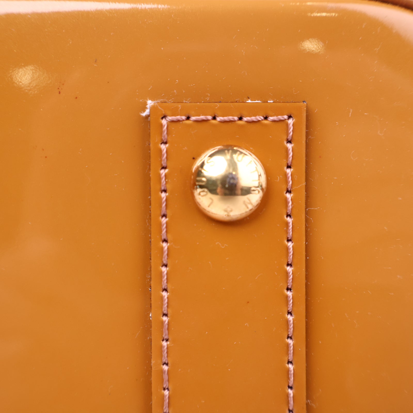 Louis Vuitton Vernis Leather Alma BB, Brown Top Handle Bag J3238 | Pre-Owned Like New Brown Vernis Vernis leather