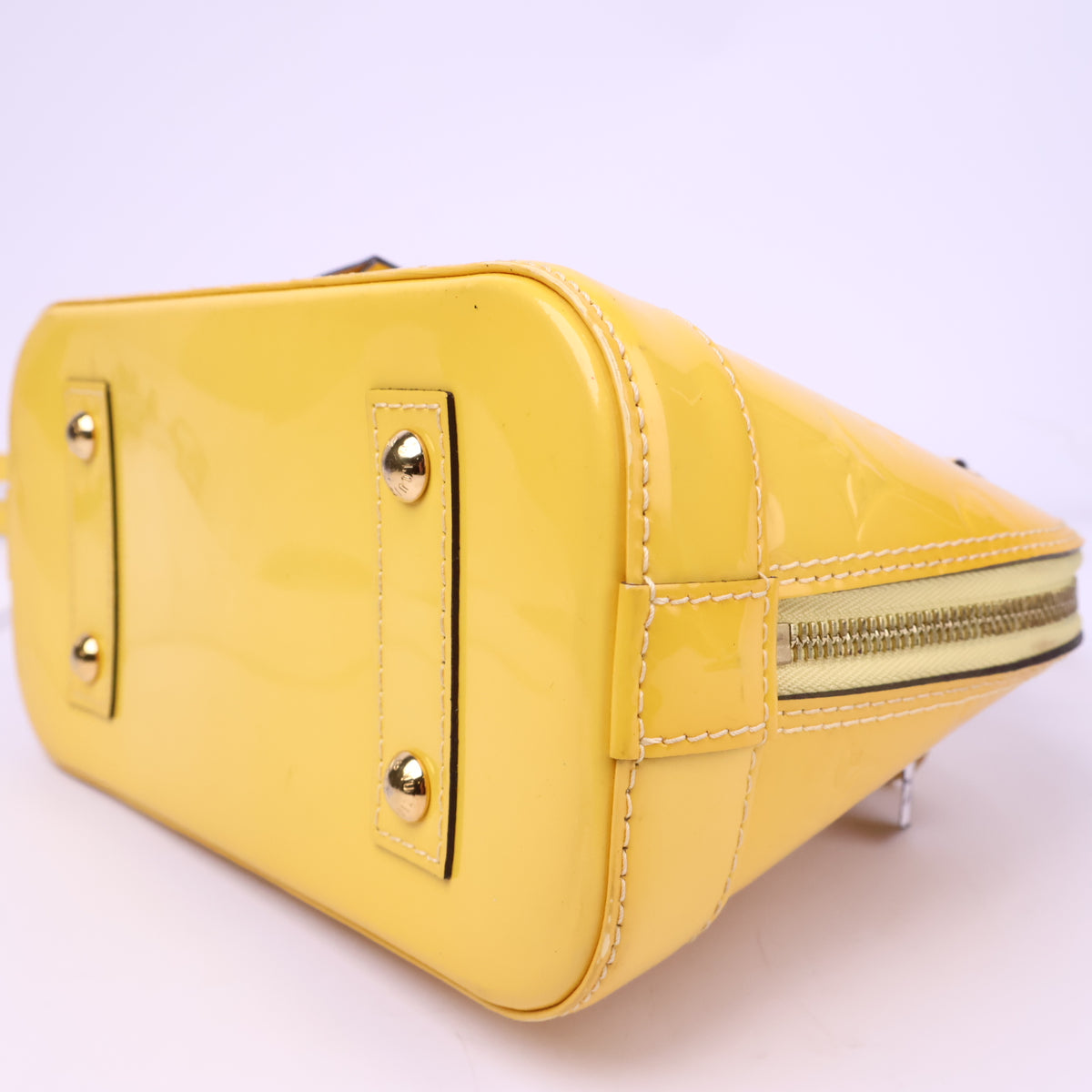 Louis Vuitton Jaune Passion Monogram Vernis Alma BB Top Handle Bag J3236 | Pre-Owned Like New Yellow Monogram, Vernis Vernis leather