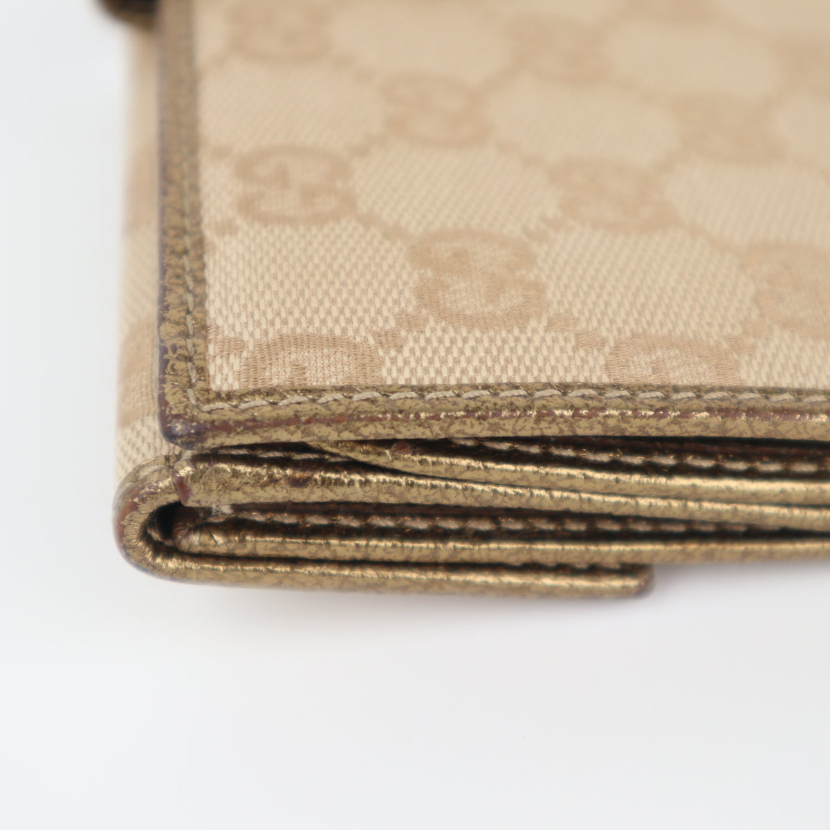 C2336 Gucci Wallet Princy GG-pattern Wallet | Pre-Owned Excellent Brown GG Monogram Leather