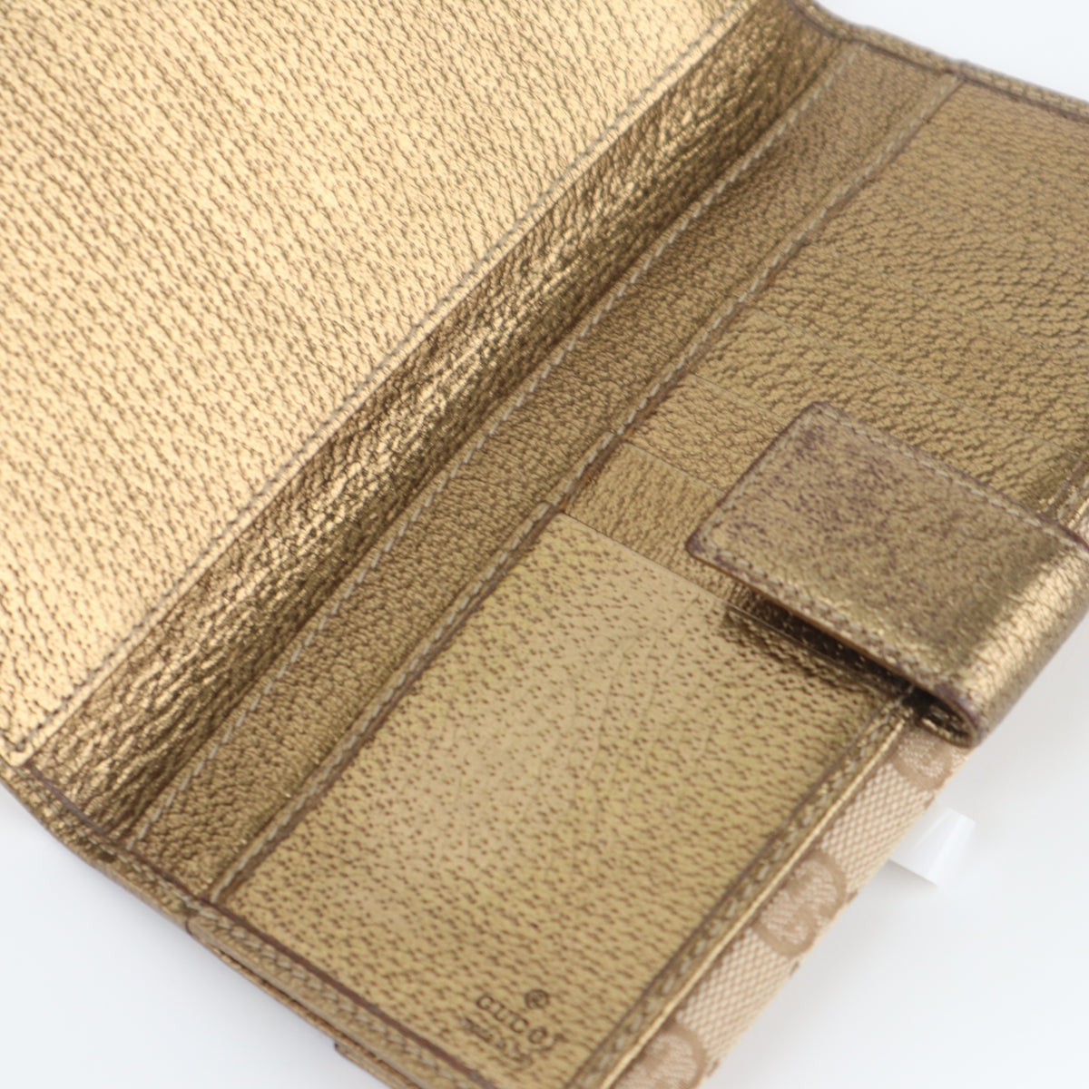 C2336 Gucci Wallet Princy GG-pattern Wallet | Pre-Owned Excellent Brown GG Monogram Leather