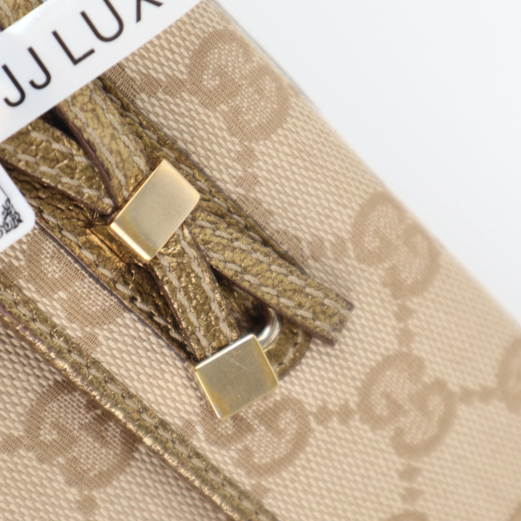 C2336 Gucci Wallet Princy GG-pattern Wallet | Pre-Owned Excellent Brown GG Monogram Leather