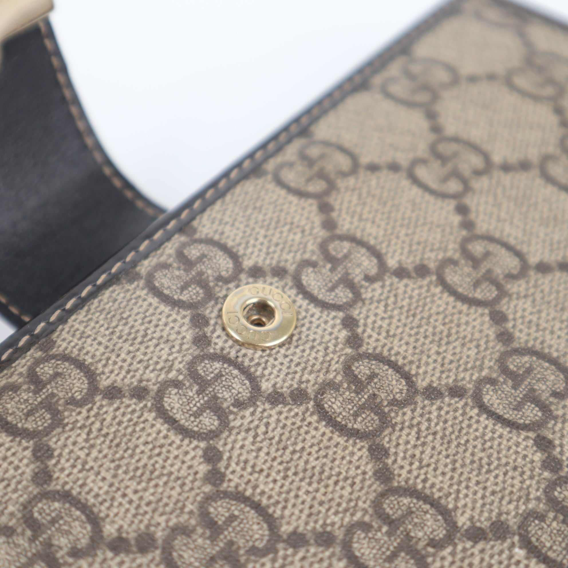 C2337 Gucci Wallet Beige/Ebony GG Coated Canvas Continental Long Wallet | Pre-Owned Very Good Beige / Brown GG Monogram Canvas