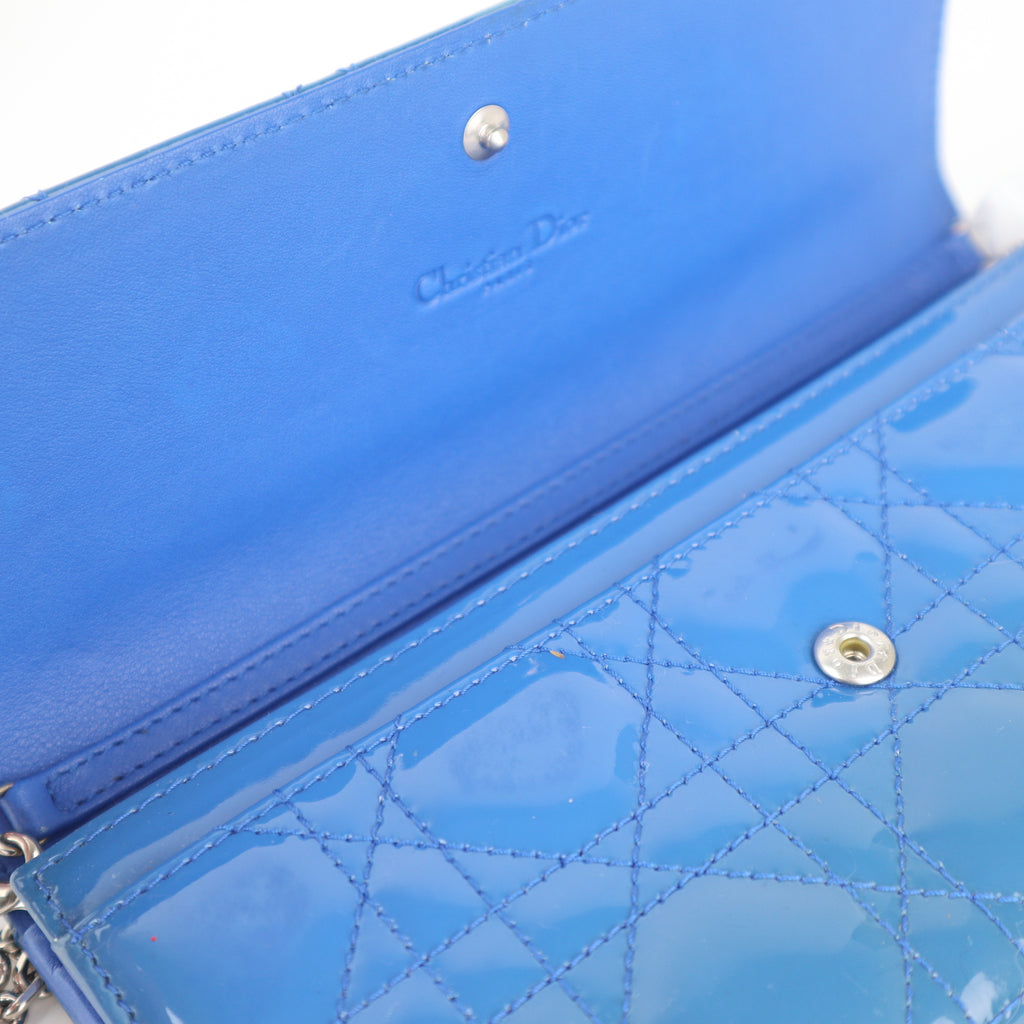 C2339 Christian Dior Wallet Lady Dior Wallet on Chain | Pre-Owned Very Good Leather