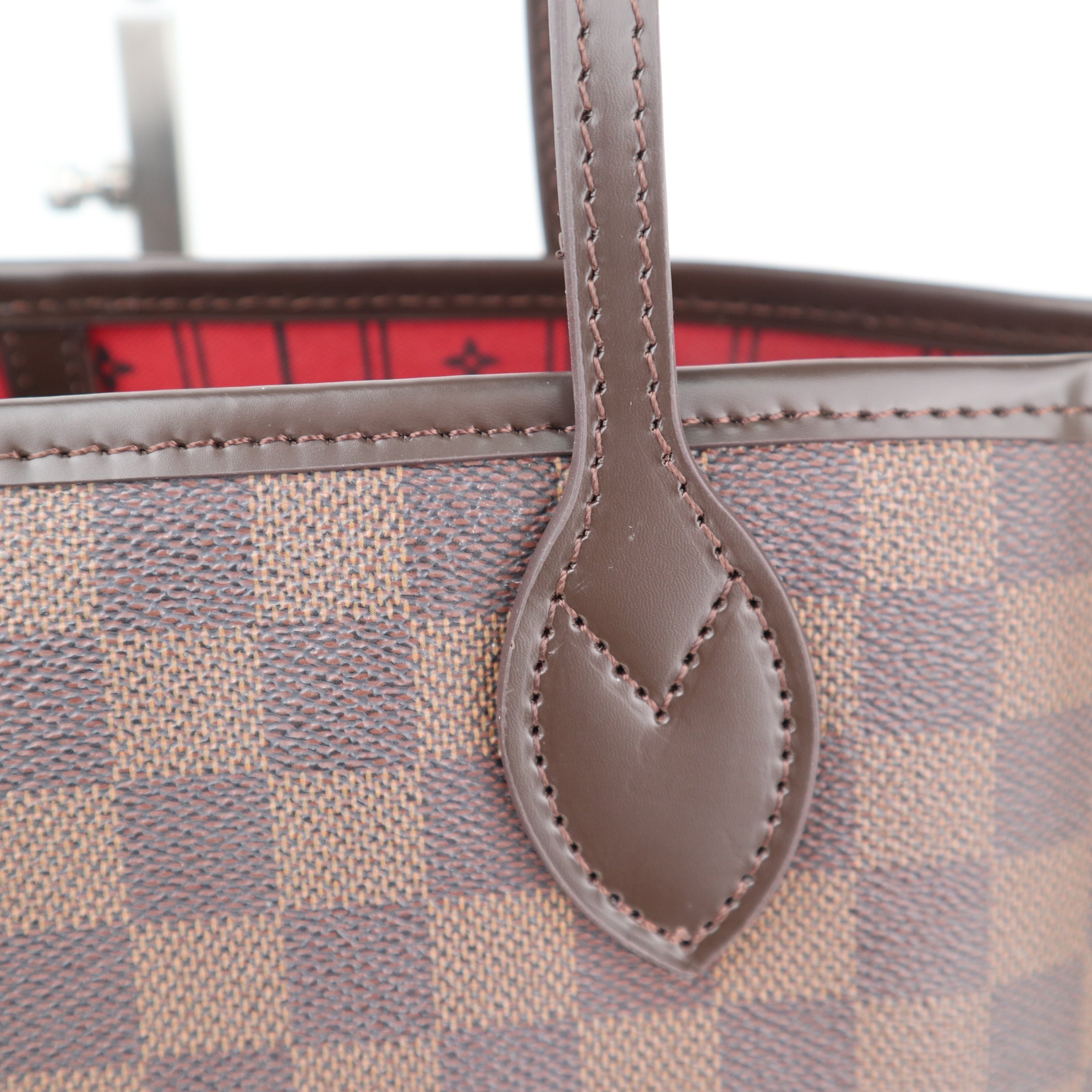 C2343R Louis Vuitton Shoulder Bag Damier Ebene Neverfull MM | Pre-Owned Excellent Brown Damier Ebene Canvas