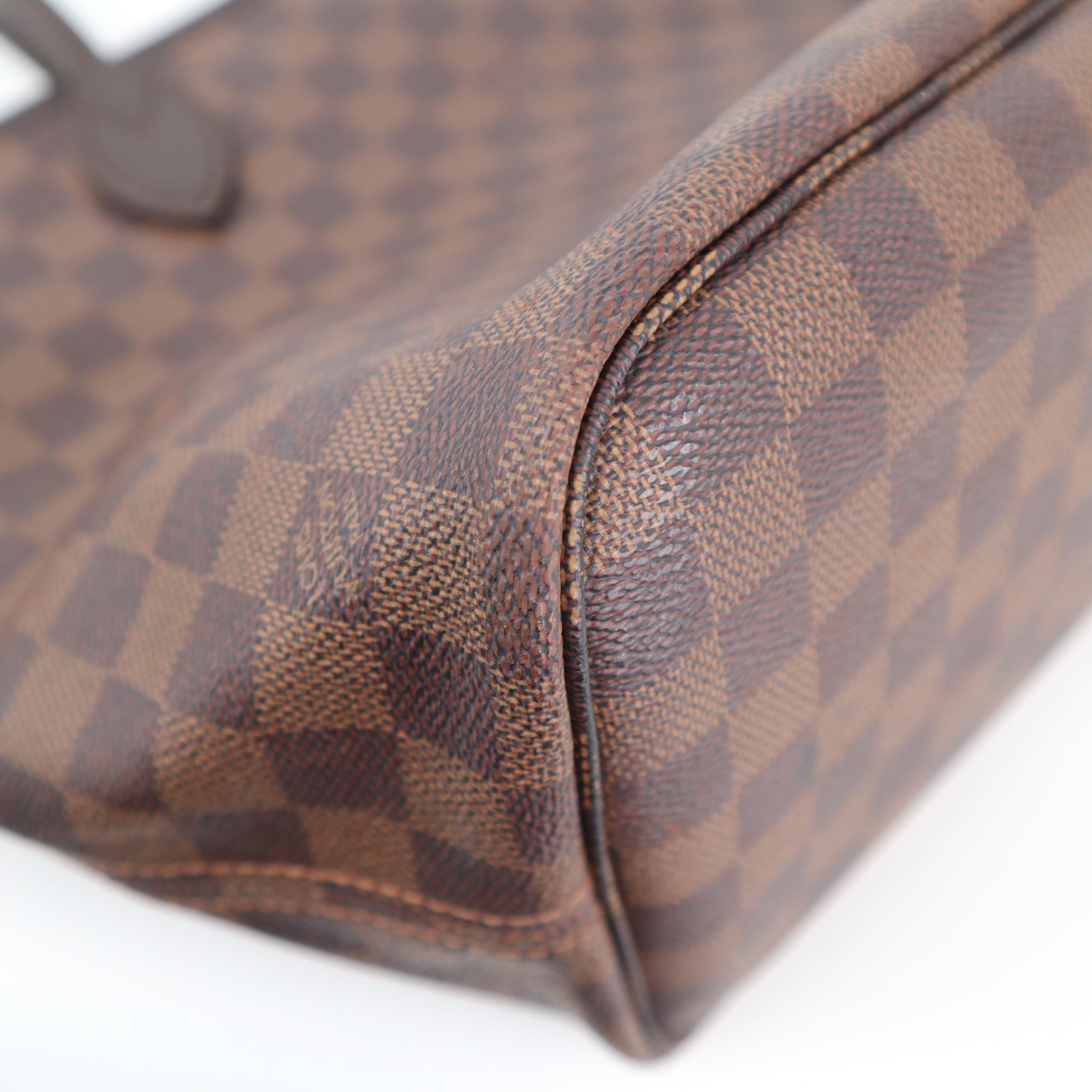 C2343R Louis Vuitton Shoulder Bag Damier Ebene Neverfull MM | Pre-Owned Excellent Brown Damier Ebene Canvas