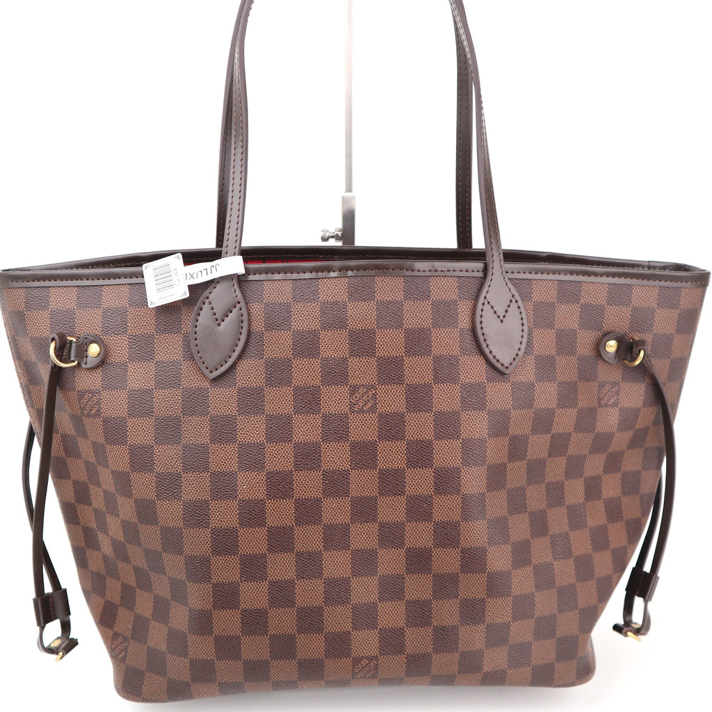 C2344R Louis Vuitton Shoulder Bag Damier Ebene Neverfull MM | Pre-Owned Excellent Brown Damier Ebene Canvas