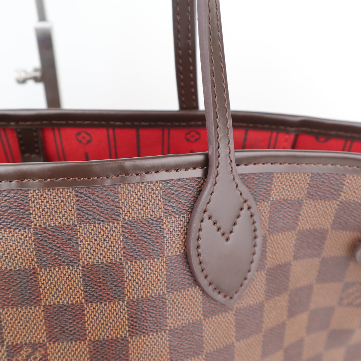 C2344R Louis Vuitton Shoulder Bag Damier Ebene Neverfull MM | Pre-Owned Excellent Brown Damier Ebene Canvas