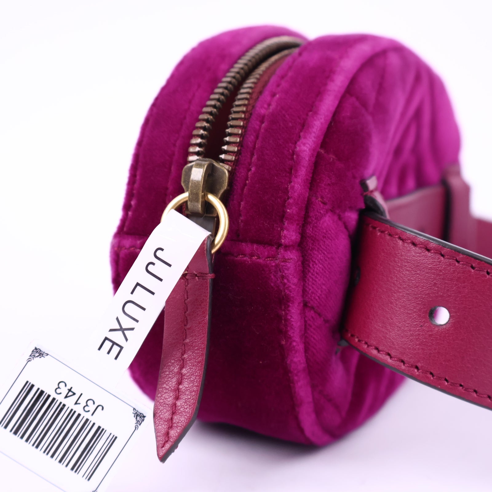 Gucci GG Marmont Velvet Belt Bag Belt Bag J3143 | Pre-Owned Like New Black GG, Marmont Velvet