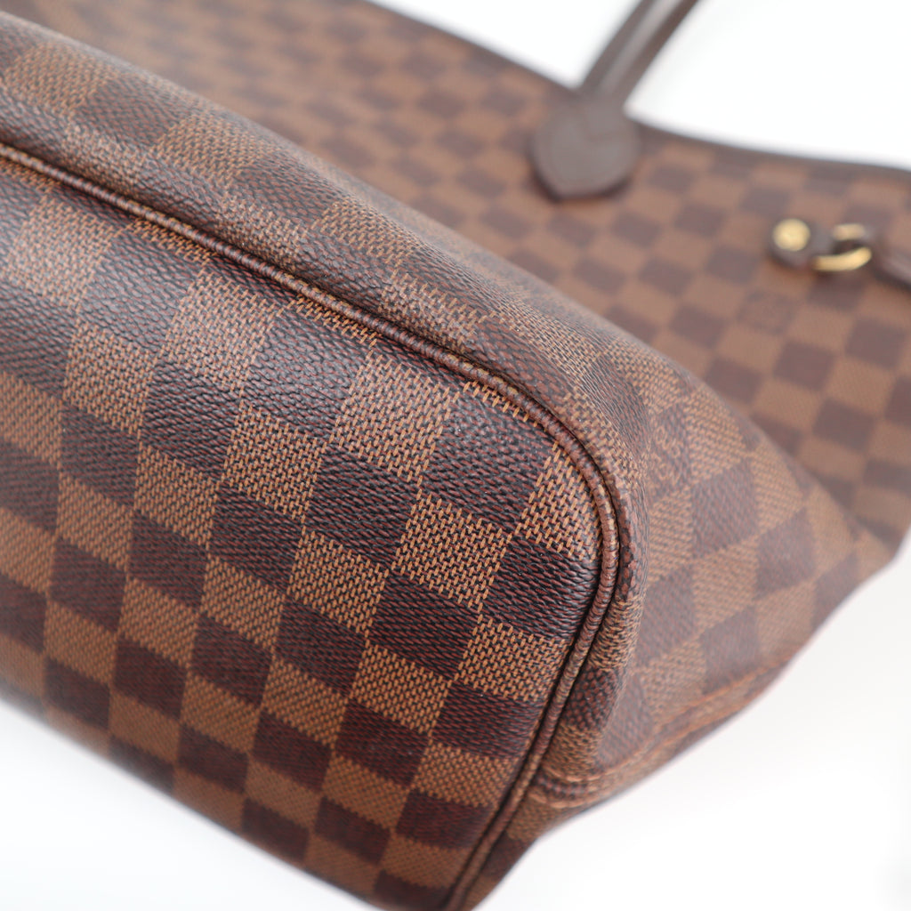 C2344R Louis Vuitton Shoulder Bag Damier Ebene Neverfull MM | Pre-Owned Excellent Brown Damier Ebene Canvas