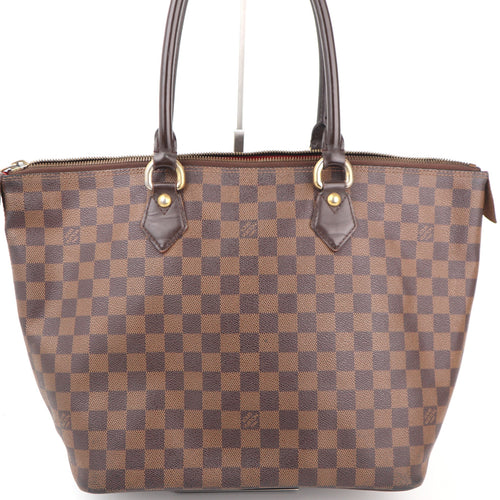 C2350 Louis Vuitton Shoulder Bag Damier Ebene Saleya MM Bag | Pre-Owned Very Good Brown Damier Ebene Canvas