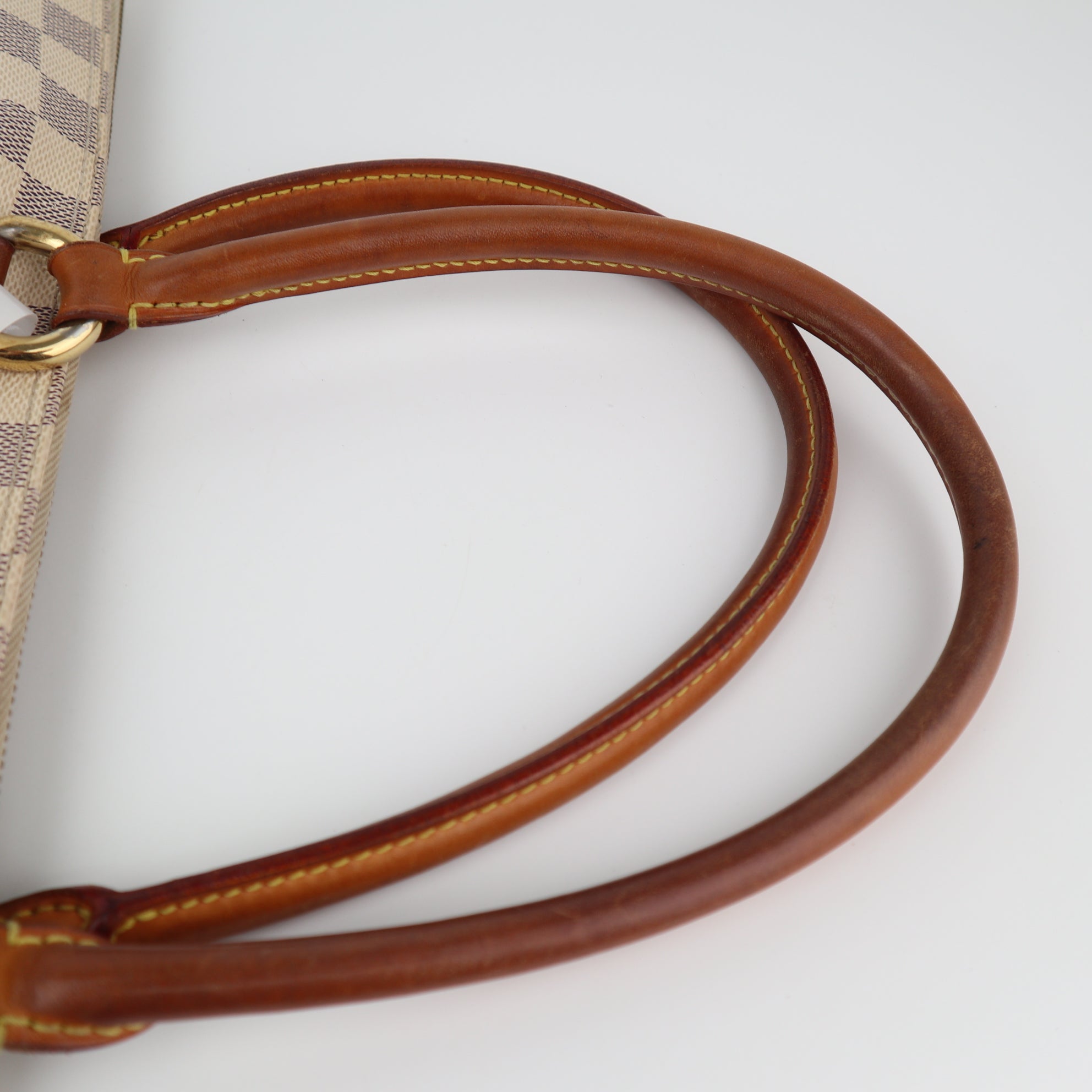 C2351 Louis Vuitton Shoulder Bag Damier Azur Saleya MM Bag | Pre-Owned Very Good White / Blue Damier Azur Canvas