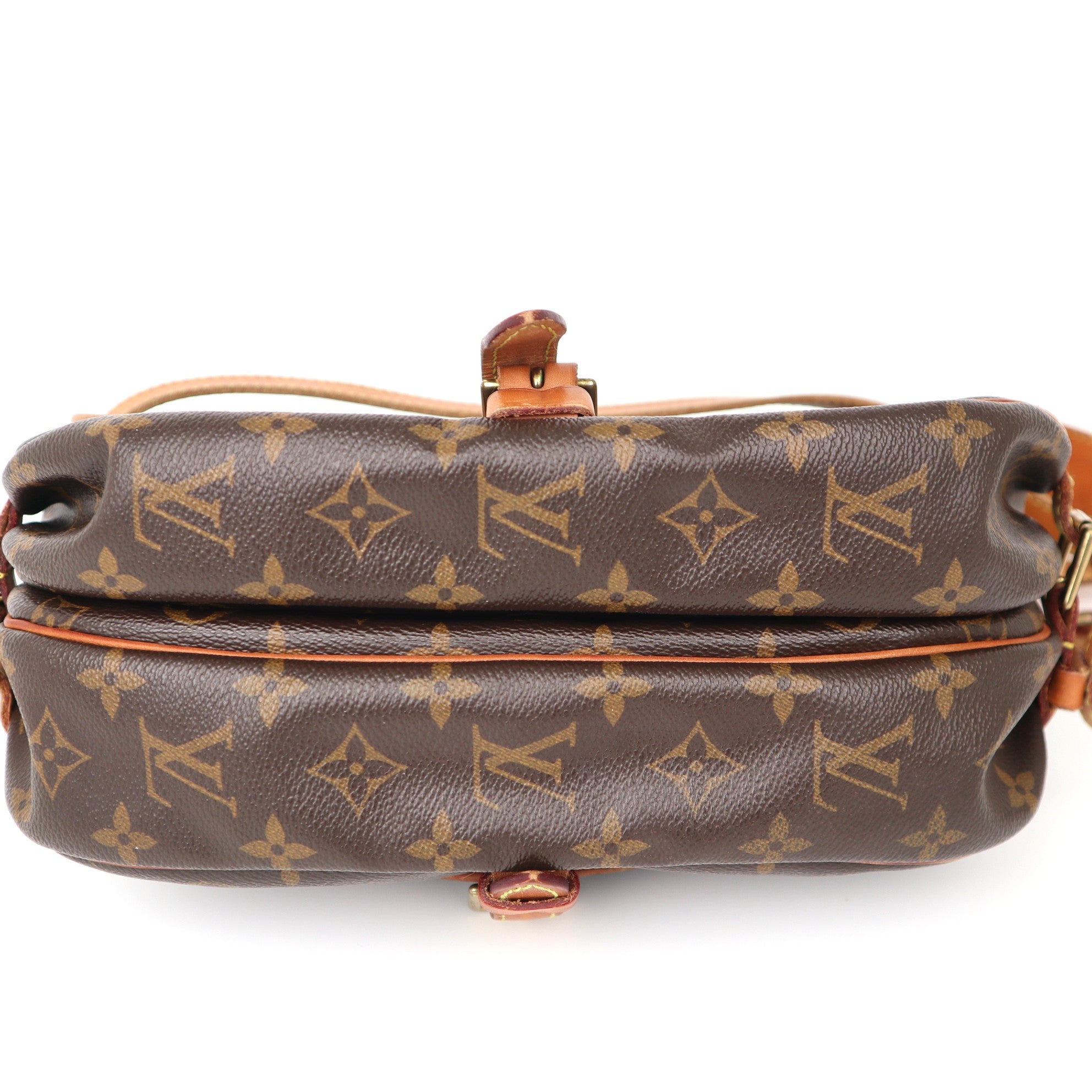 C2060 Louis Vuitton Monogram Saumur 30 Shoulder Bag Brown-Pre Owned