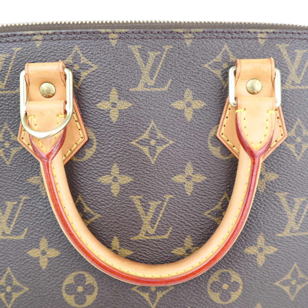 C2355 Louis Vuitton Top Handle Bag Monogram Alma PM | Pre-Owned Very Good Brown Monogram Canvas