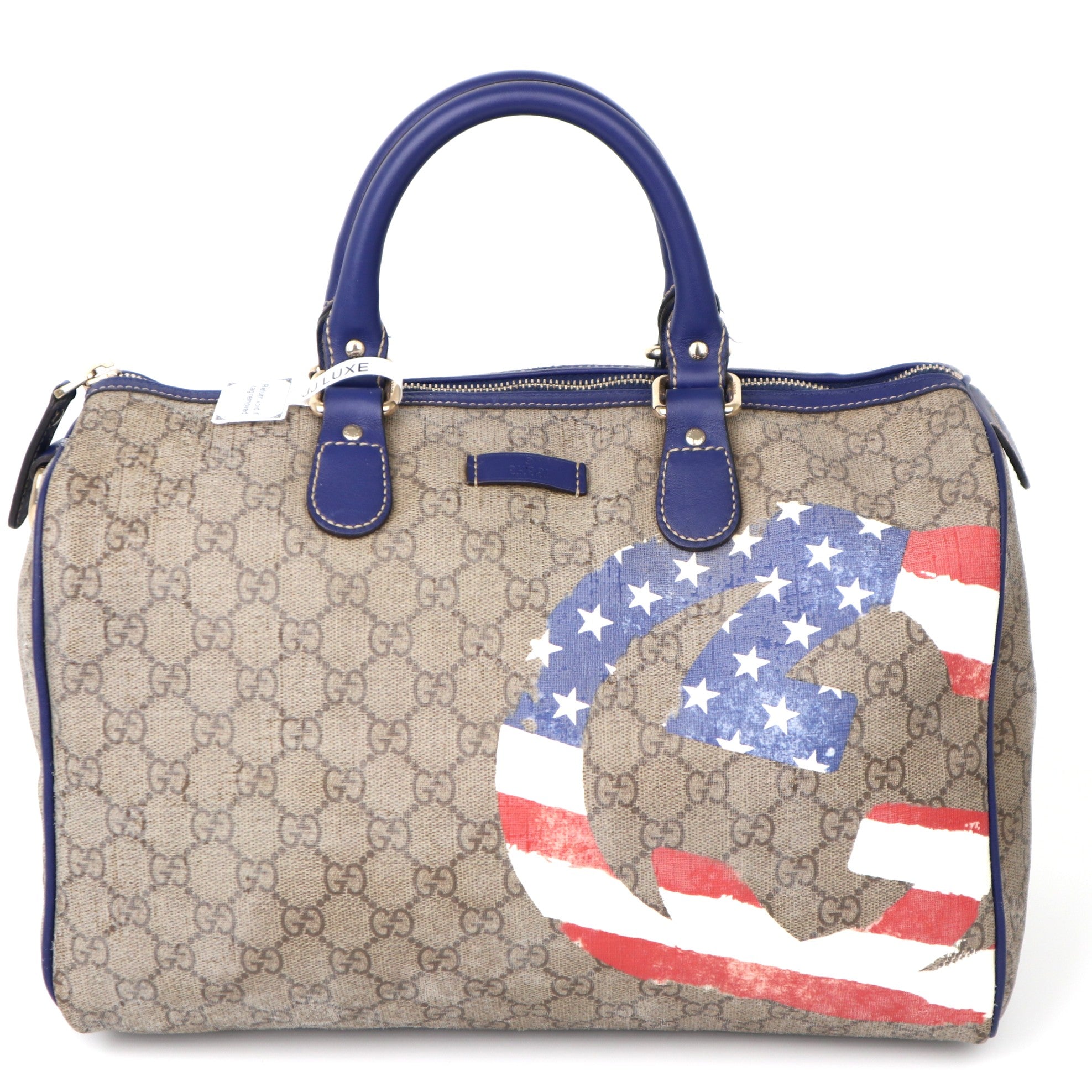 C2070 Gucci USA Flag Joy Boston Travel Bag -Pre Owned