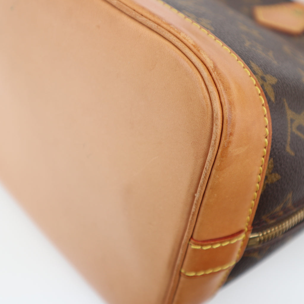 C2355 Louis Vuitton Top Handle Bag Monogram Alma PM | Pre-Owned Very Good Brown Monogram Canvas