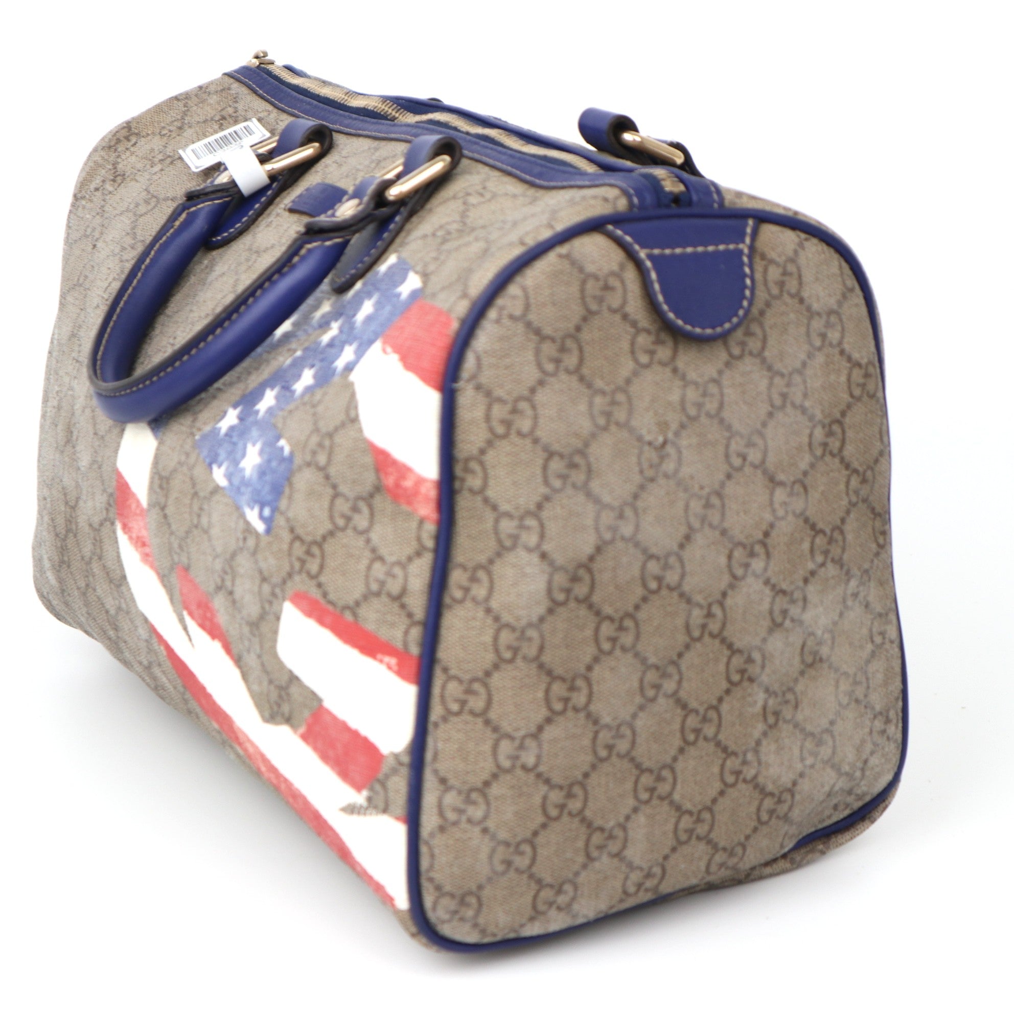 C2070 Gucci USA Flag Joy Boston Travel Bag -Pre Owned