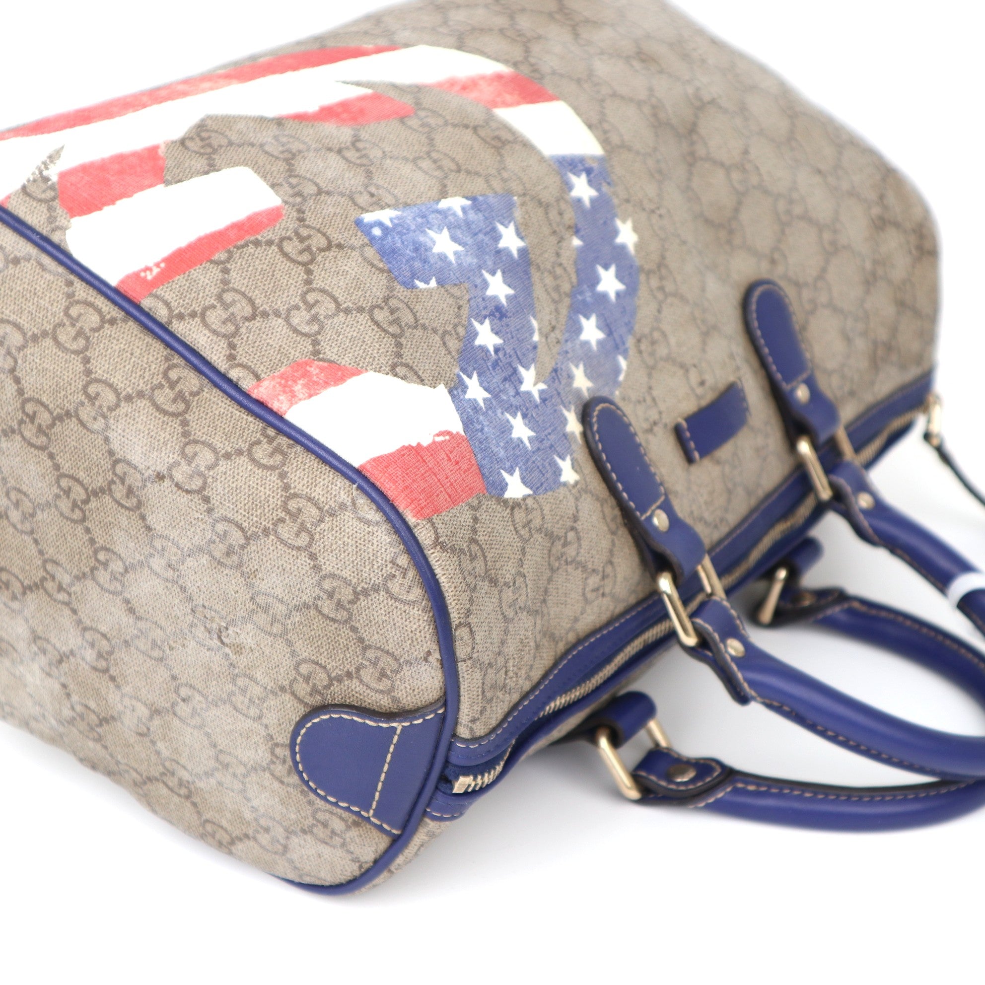 C2070 Gucci USA Flag Joy Boston Travel Bag -Pre Owned