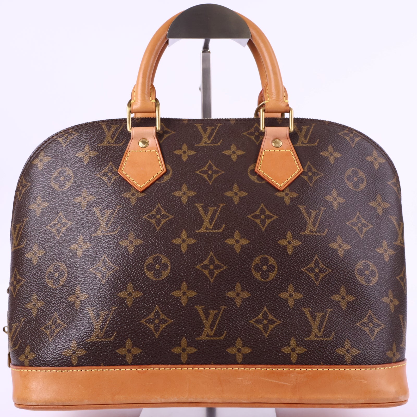 Louis Vuitton Monogram Alma Handbag Top Handle Bag J3134R | Pre-Owned Like New Brown Monogram Canvas