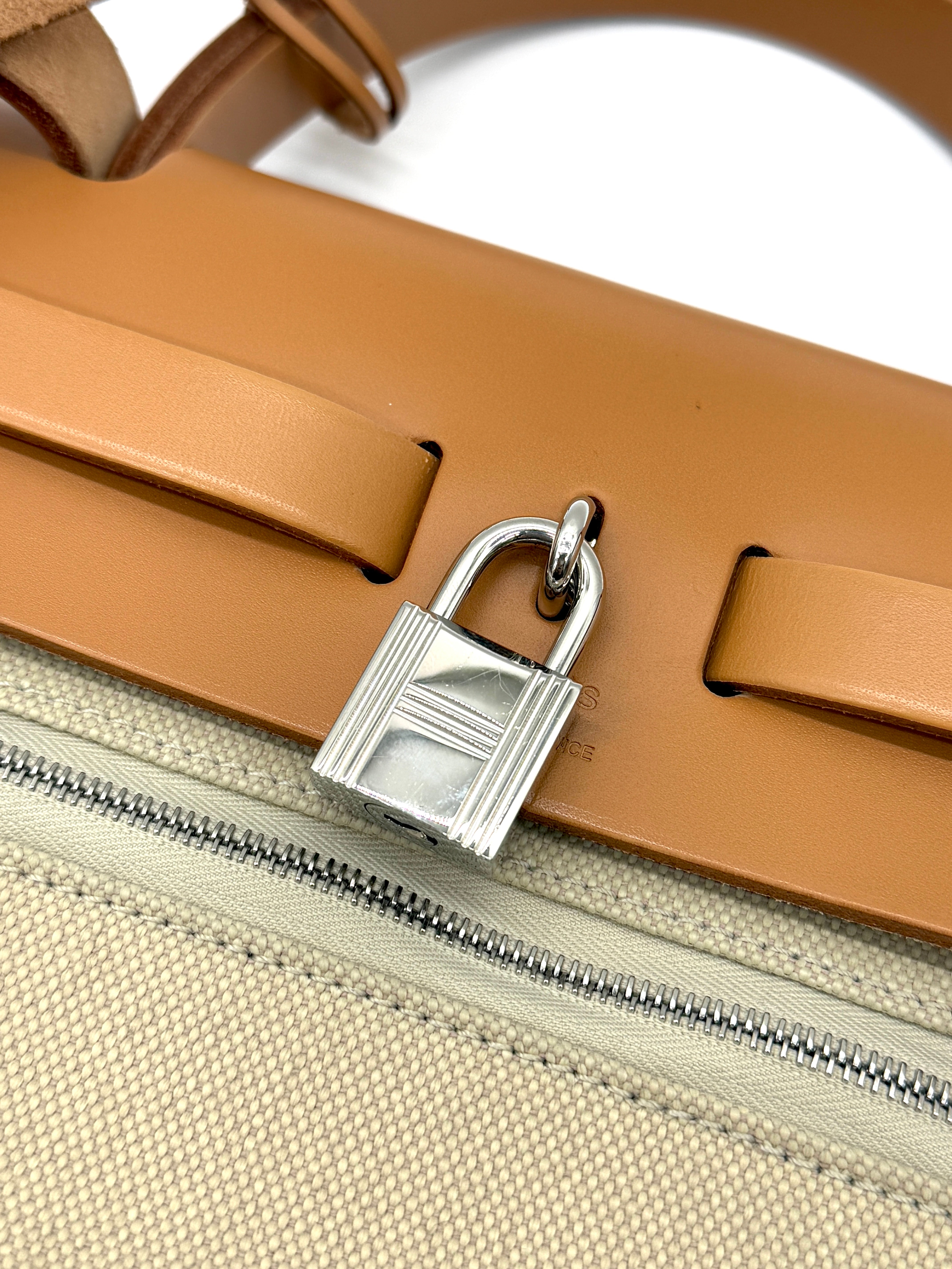 Hermès Herbag 31 Brown Beige