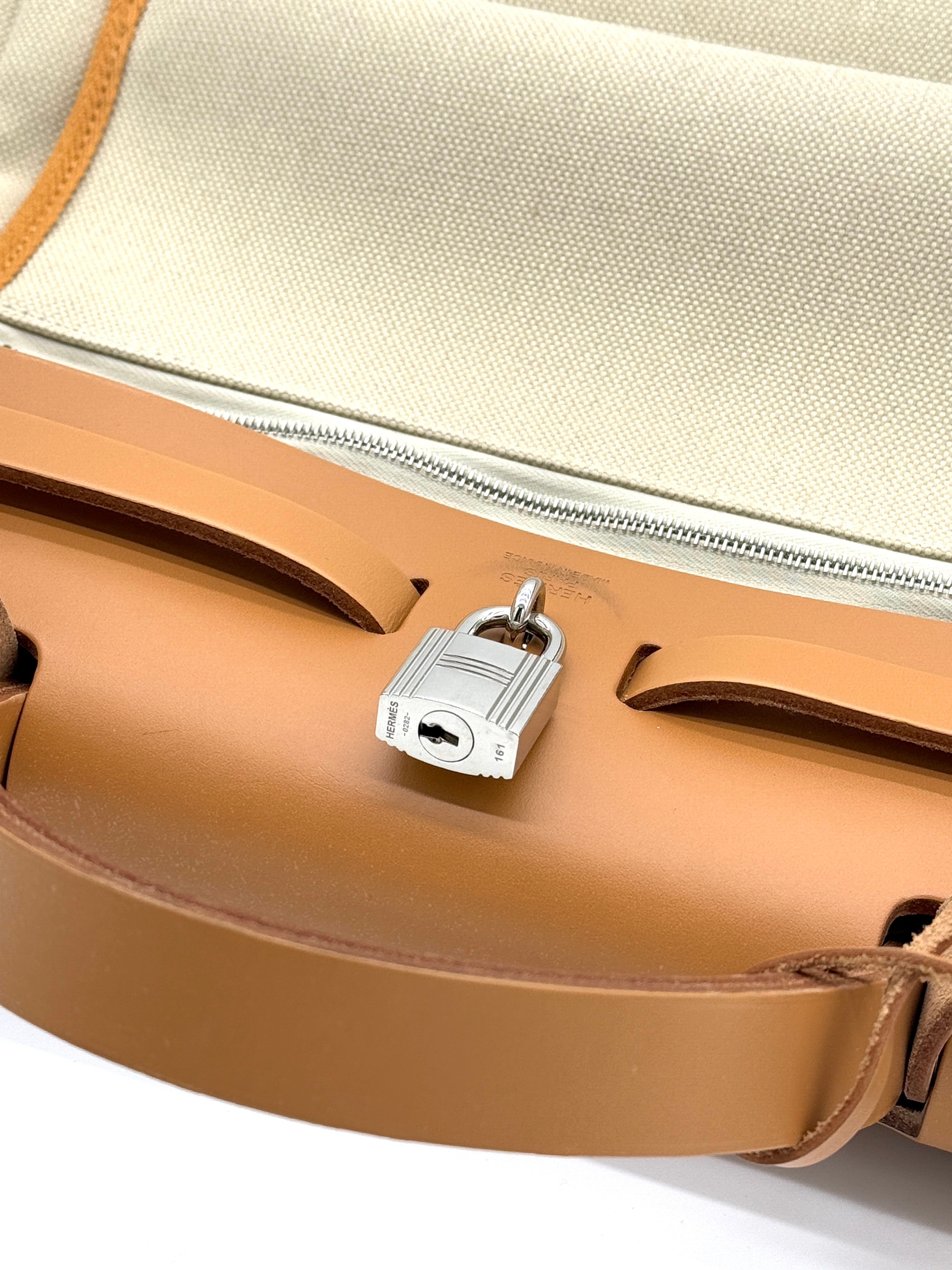 Hermès Herbag 31 Brown Beige