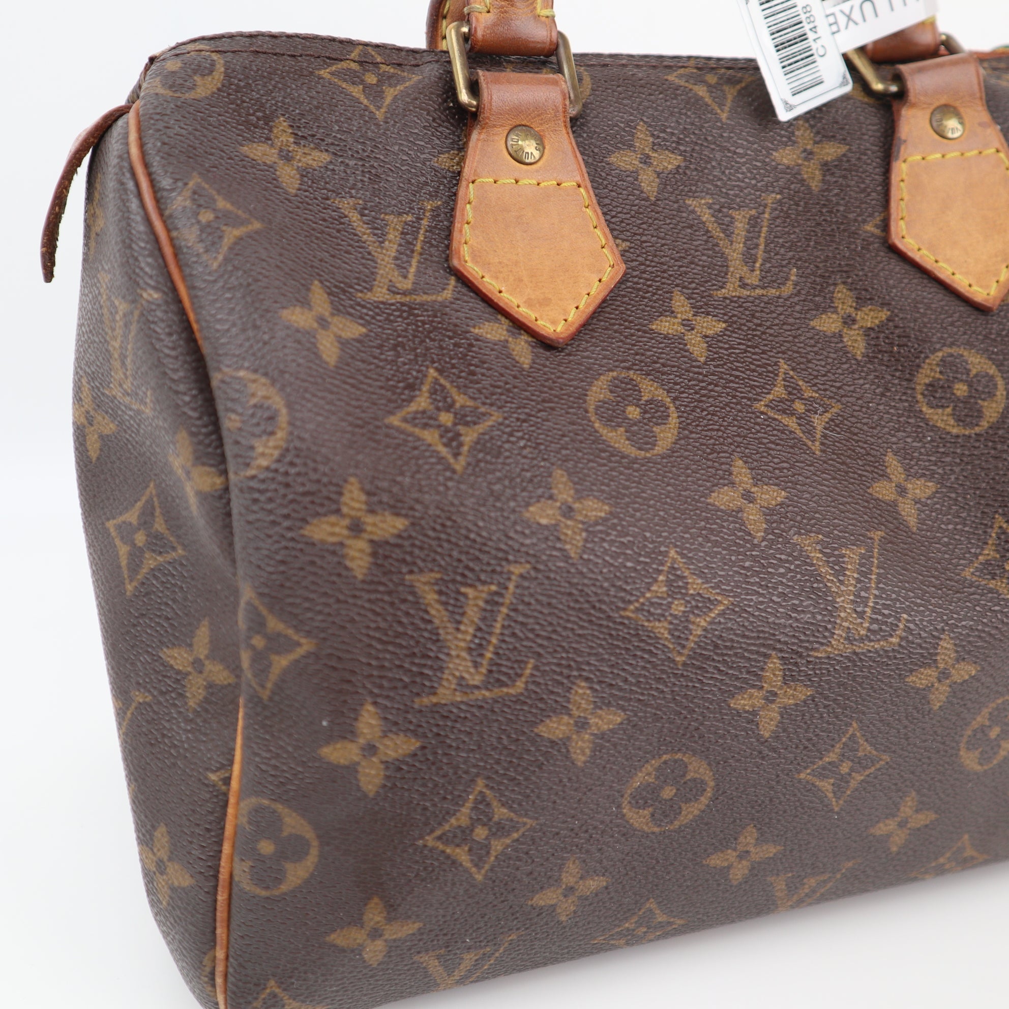 Louis Vuitton Speedy 25 Top Handle Bag C1488 | Pre-Owned Good Brown Monogram Canvas