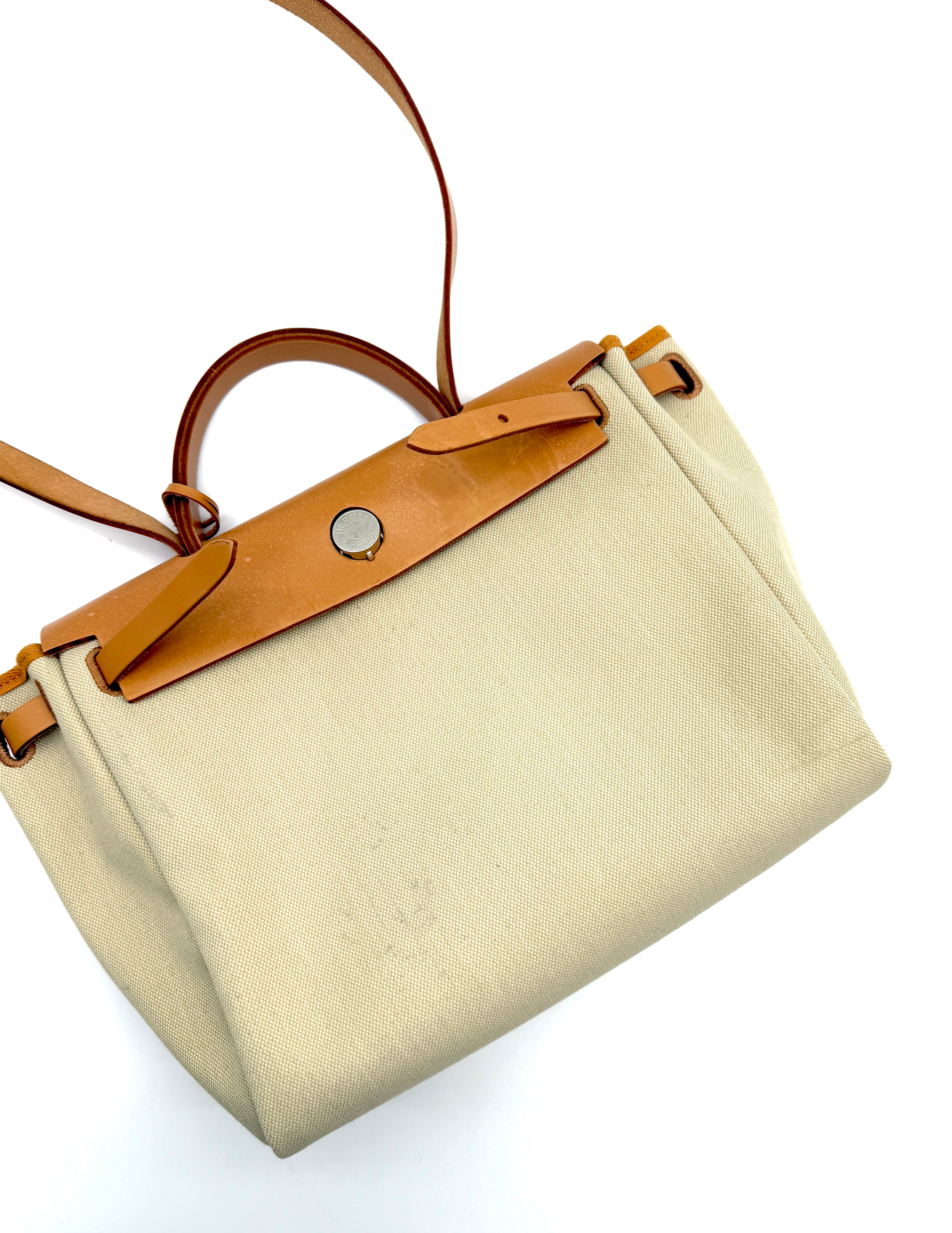 Hermès Herbag 31 Brown Beige