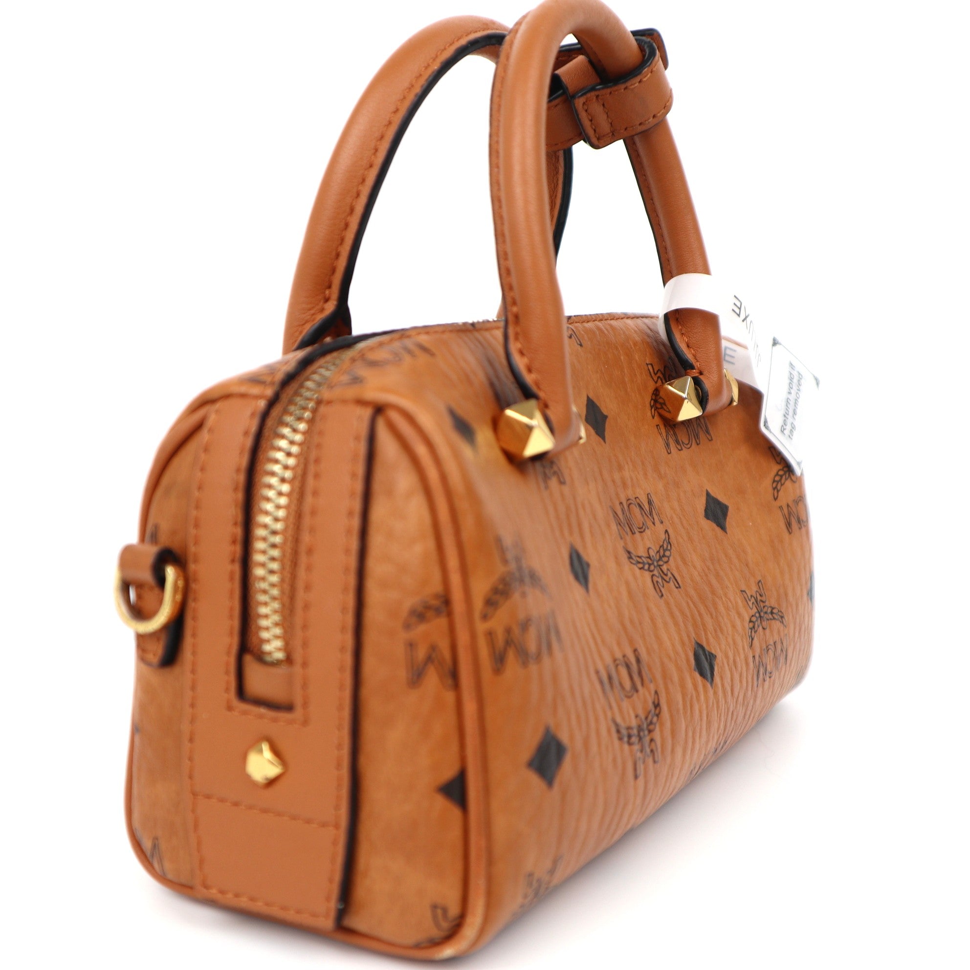 C2061 MCM Mini Ella Boston Top Handle Bag-Pre Owned