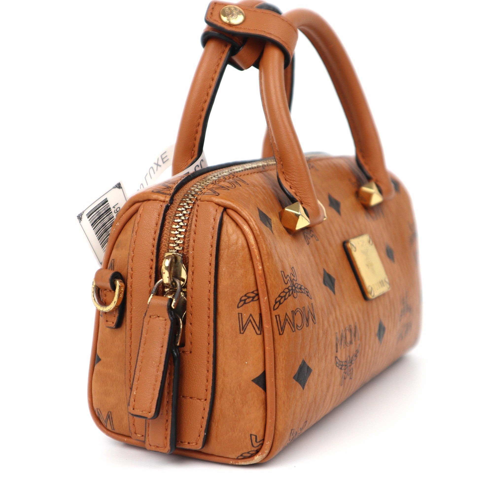 C2061 MCM Mini Ella Boston Top Handle Bag-Pre Owned