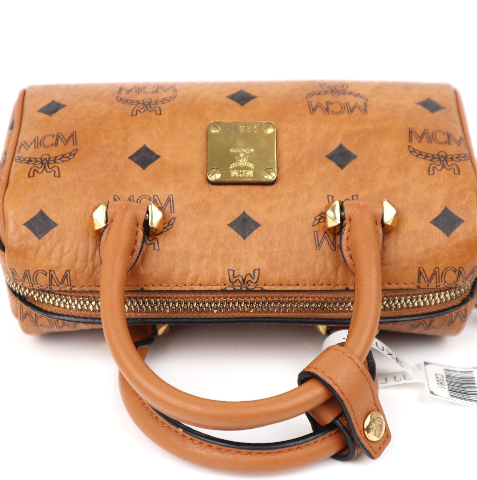 C2061 MCM Mini Ella Boston Top Handle Bag-Pre Owned