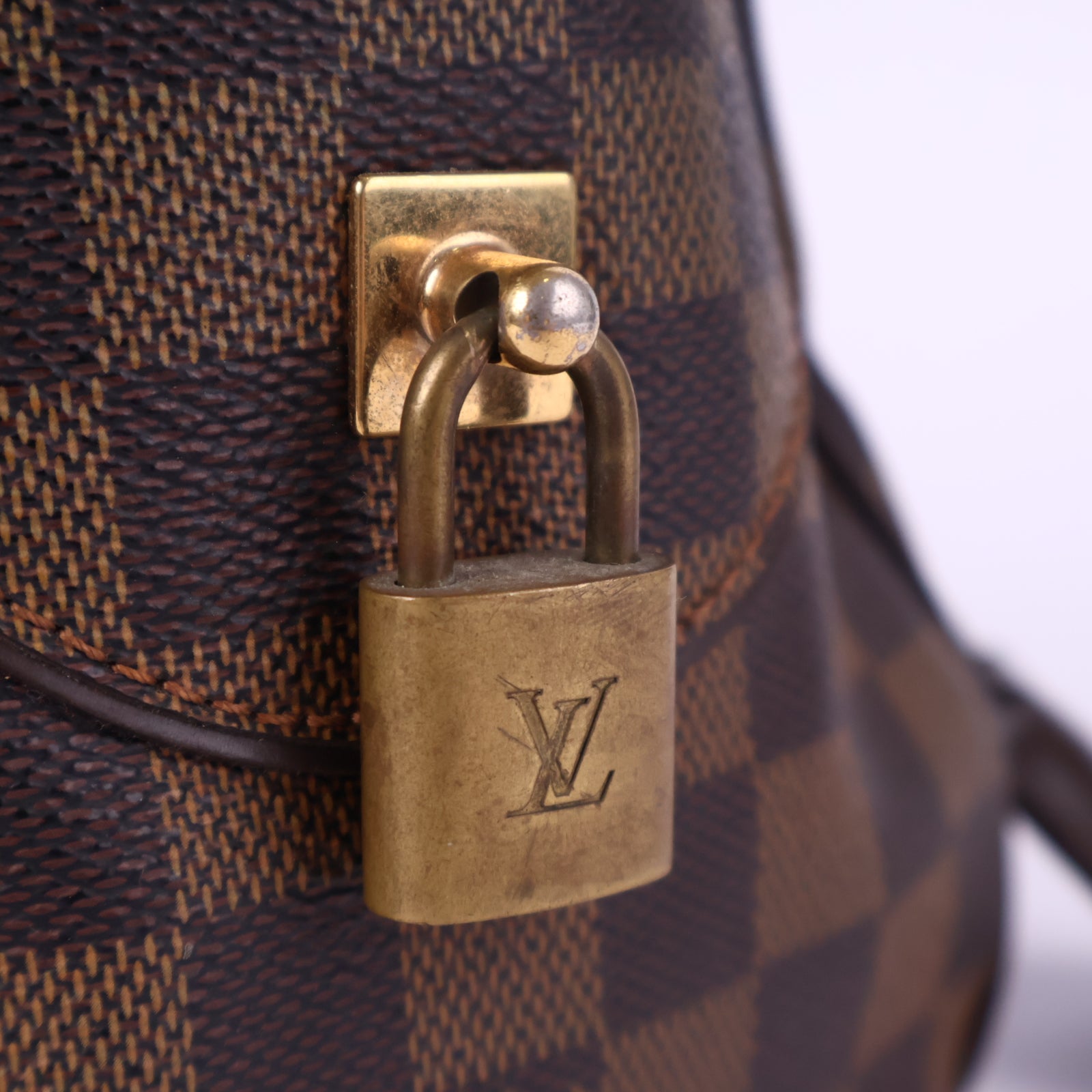 Louis Vuitton Duomo Bag Damier Ebene Top Handle Bag J3135 | Pre-Owned Excellent Brown Damier Ebene Canvas