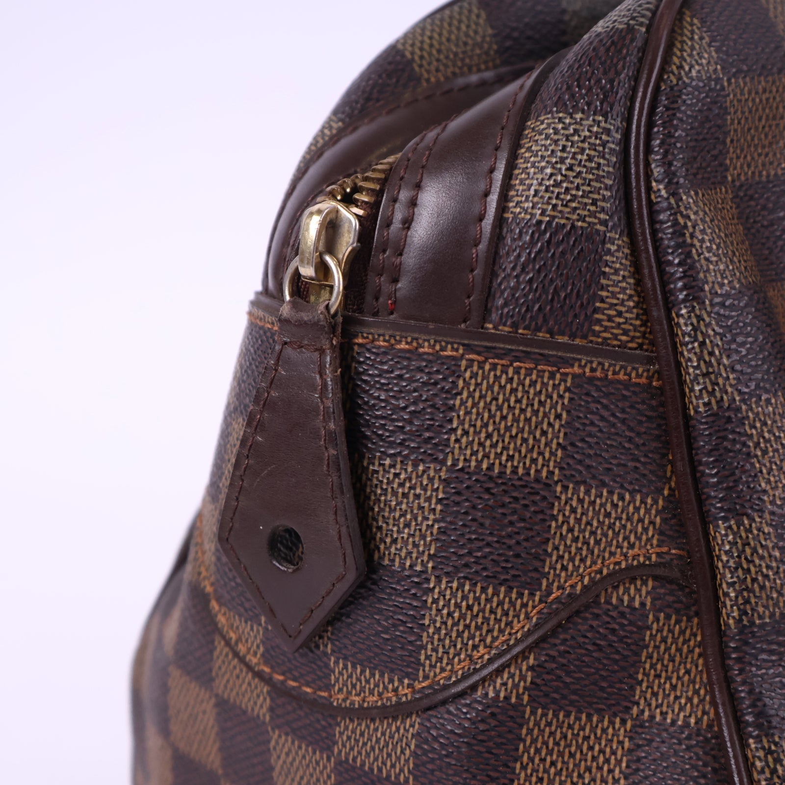 Louis Vuitton Duomo Bag Damier Ebene Top Handle Bag J3135 | Pre-Owned Excellent Brown Damier Ebene Canvas