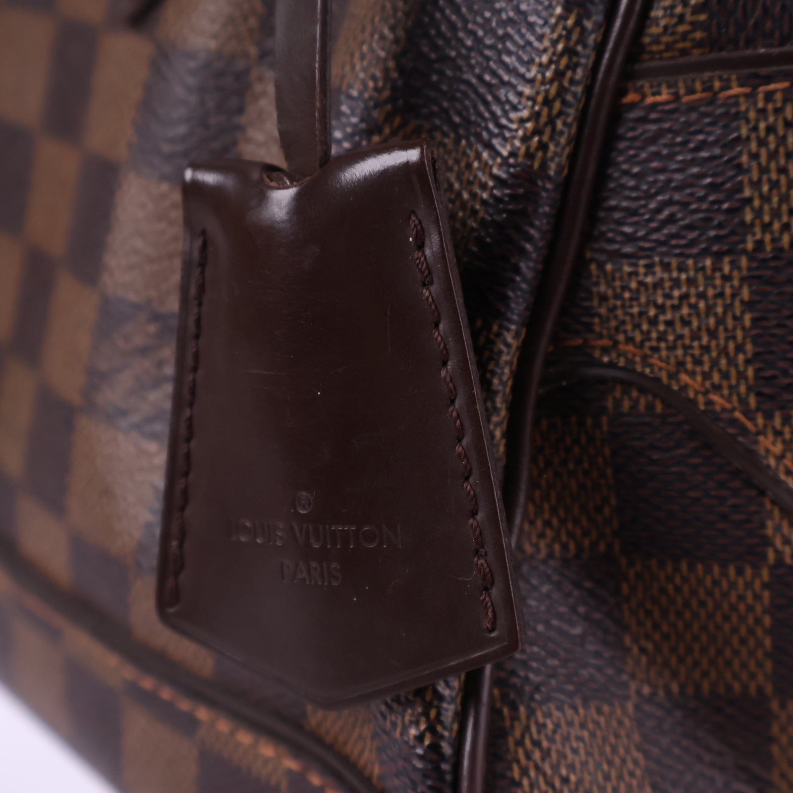 Louis Vuitton Duomo Bag Damier Ebene Top Handle Bag J3135 | Pre-Owned Excellent Brown Damier Ebene Canvas