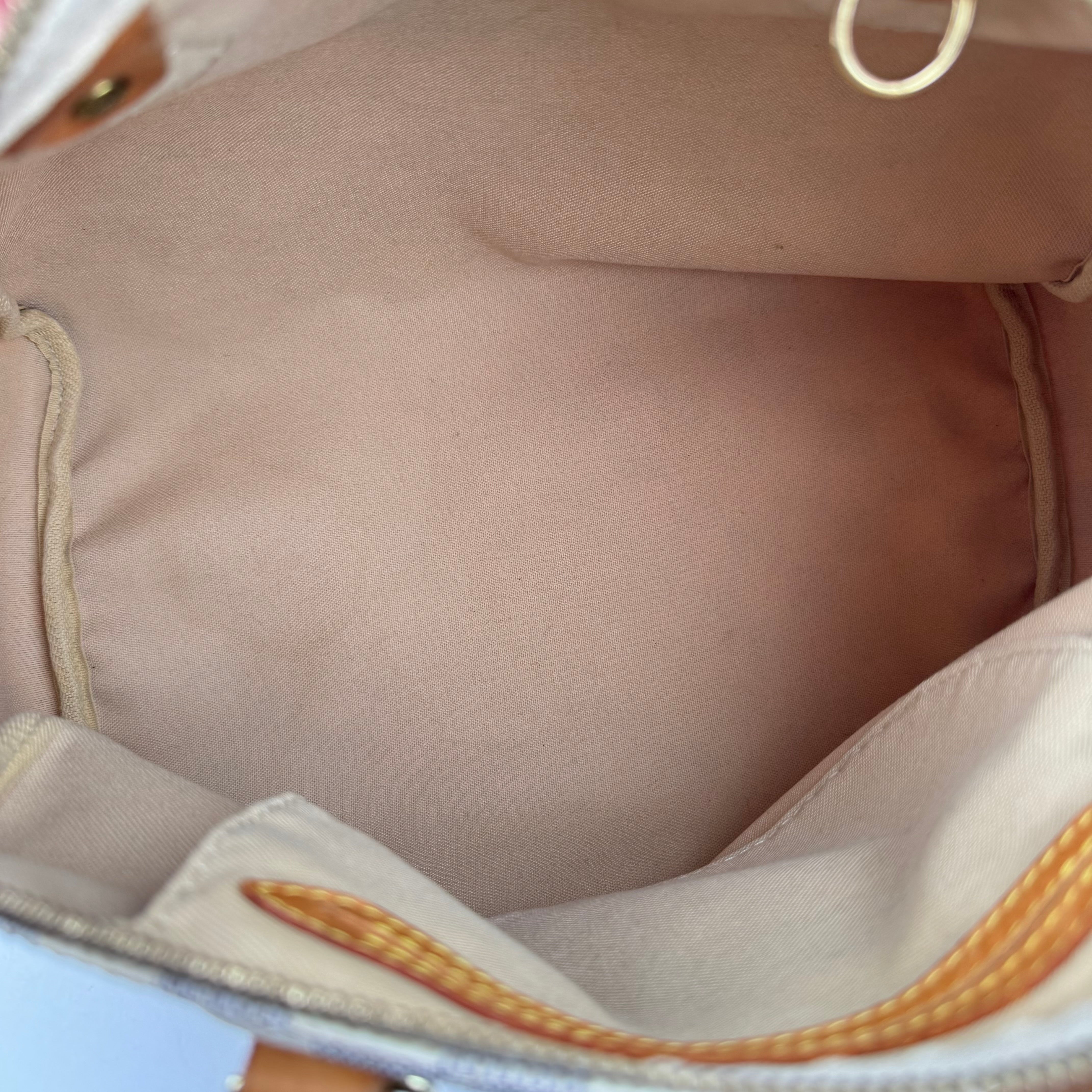 J1827 Louis Vuitton Speedy Handbag Damier 30 White- Pre Owned