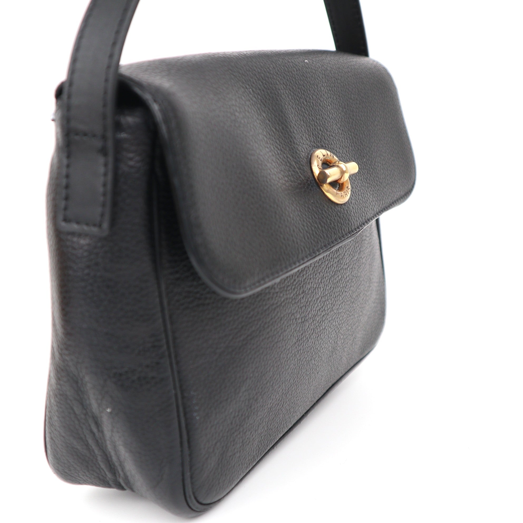 C2063 CELINE Toggle Clasp Shoulder bag Black-Pre Owned