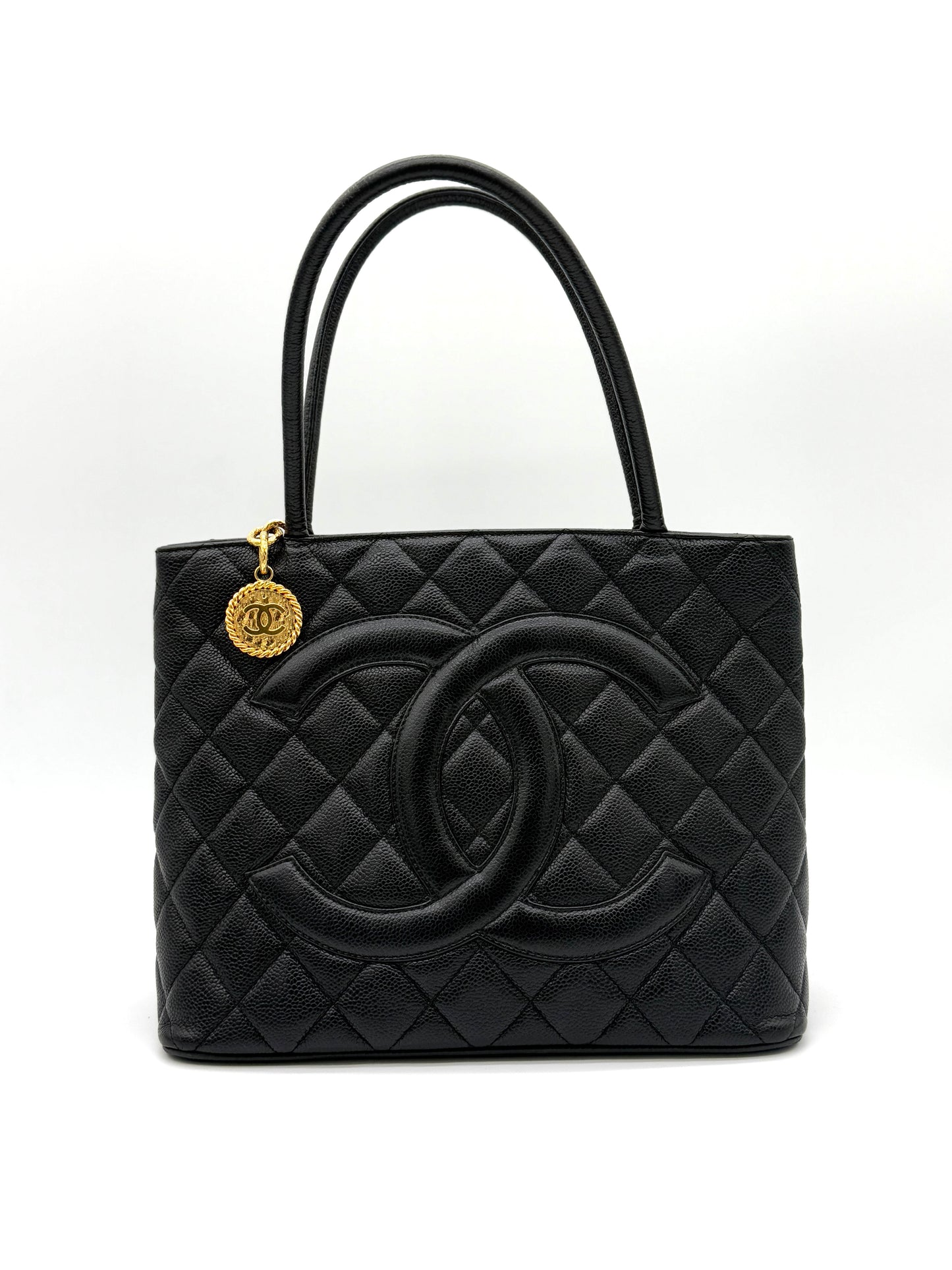 Chanel Médaillon Leather Tote Black Leather