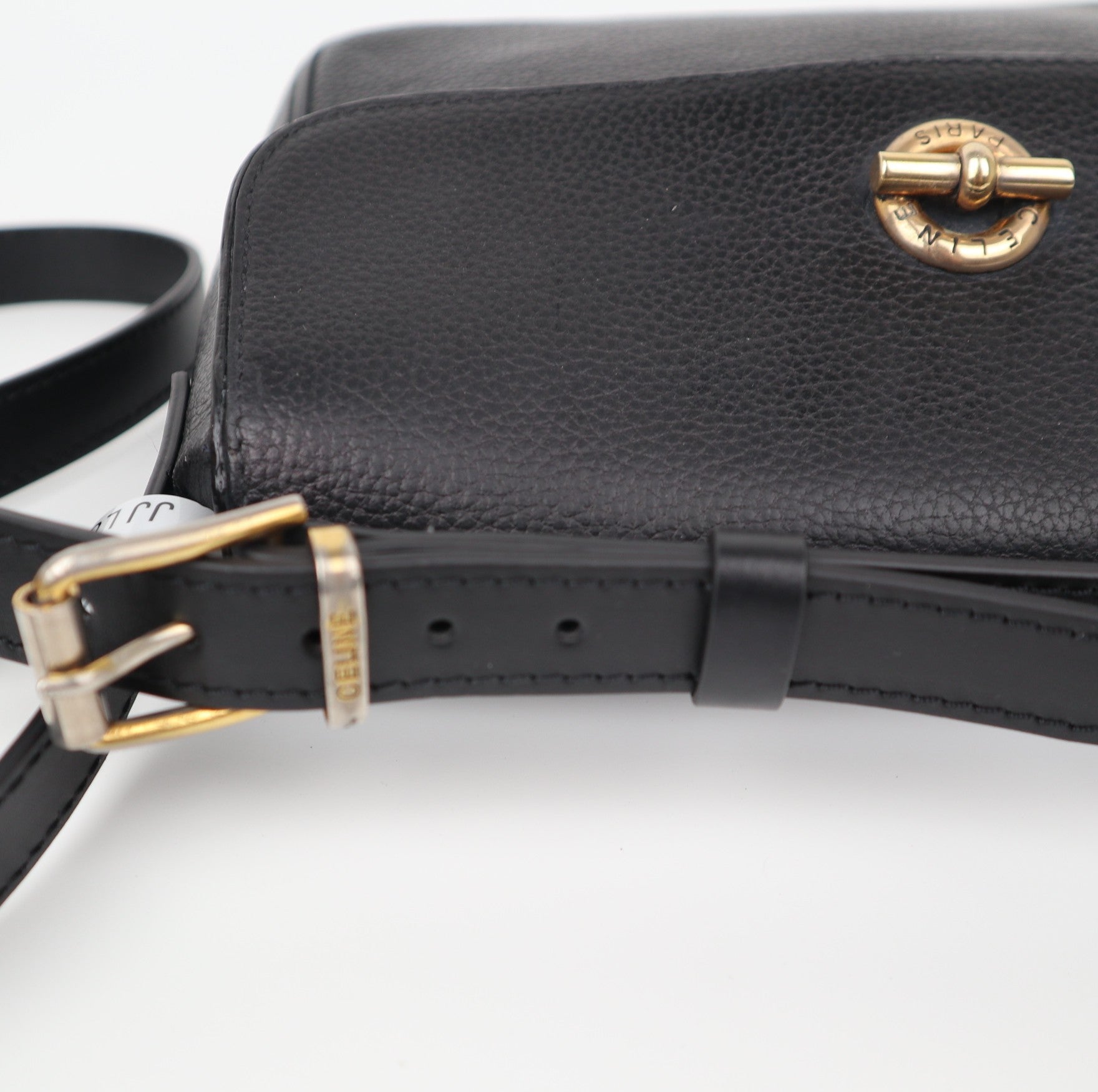 C2063 CELINE Toggle Clasp Shoulder bag Black-Pre Owned